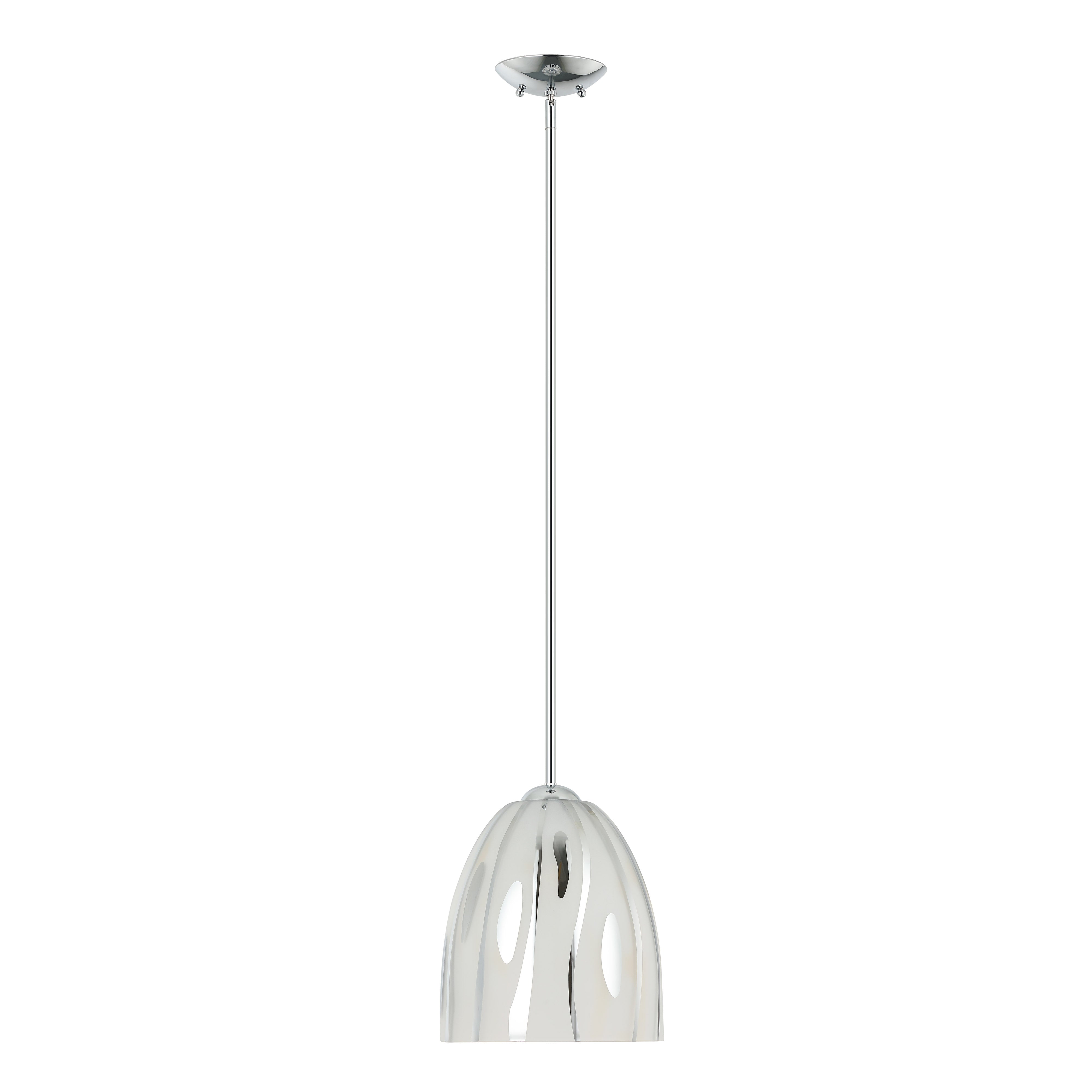 Chroman Empire 1 Light 10 in Bell Pendant - Chrome