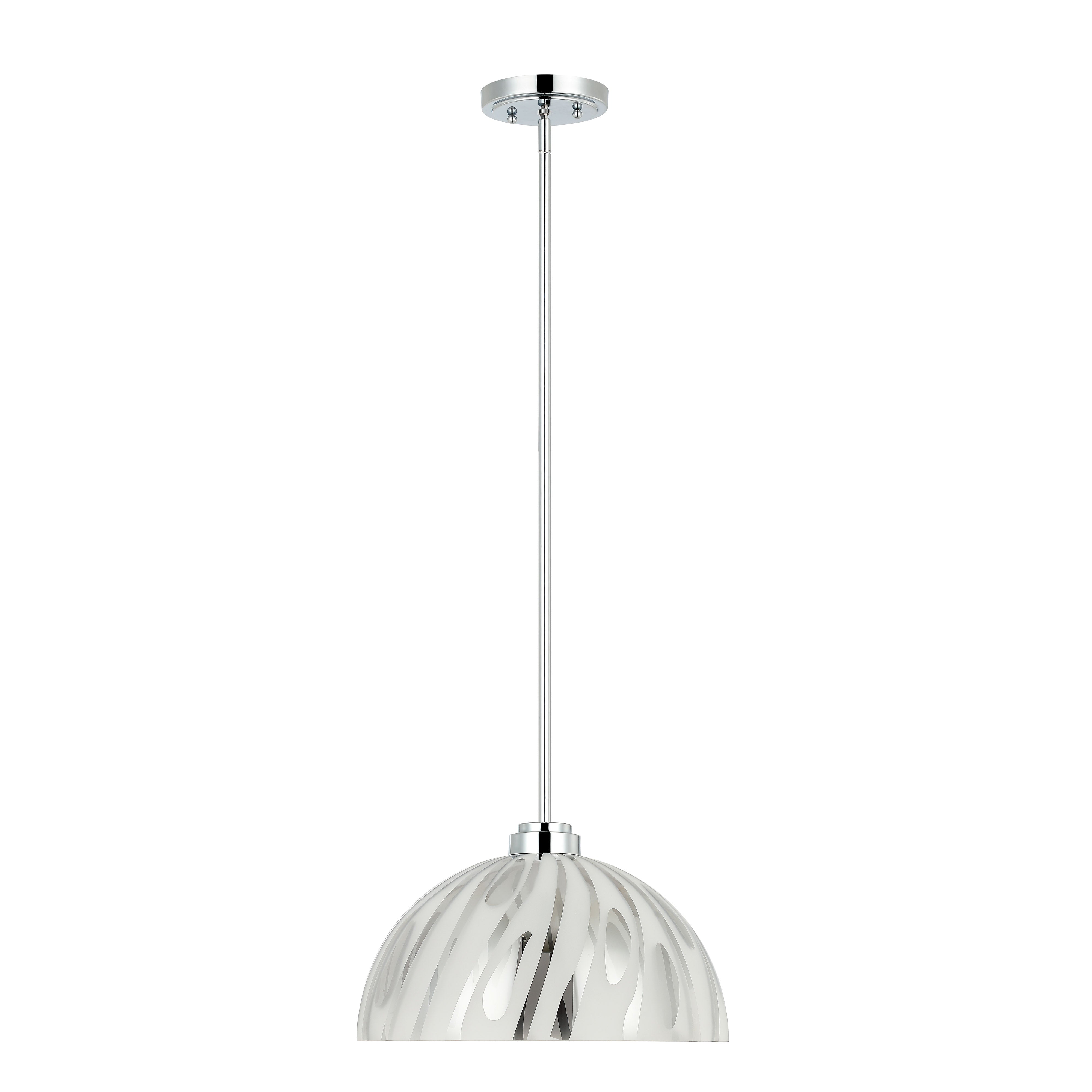 Chroman Empire 1 Light 16 in Dome Pendant - Chrome