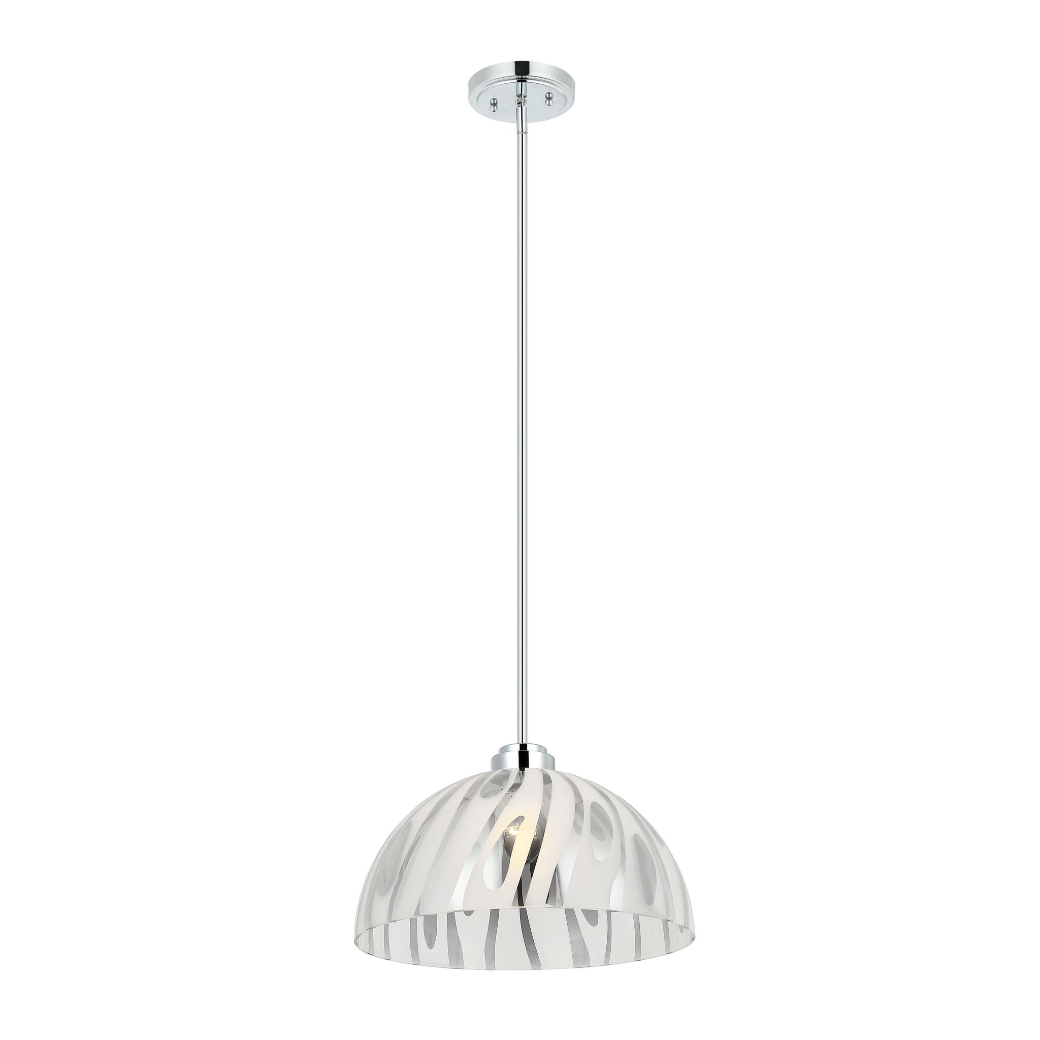 Chroman Empire 1 Light 16 in Dome Pendant - Chrome