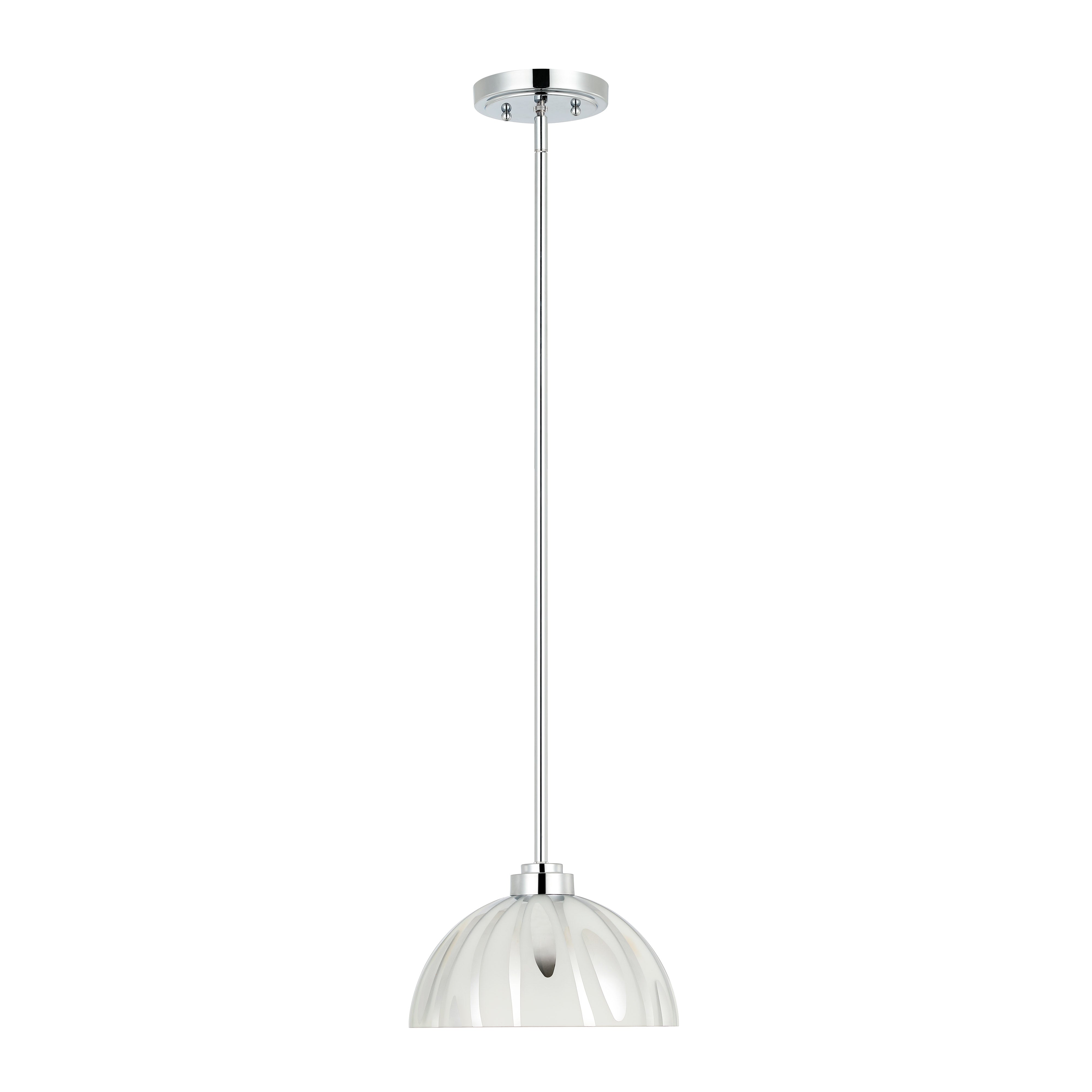 Chroman Empire 1 Light 10 in Dome Pendant - Chrome