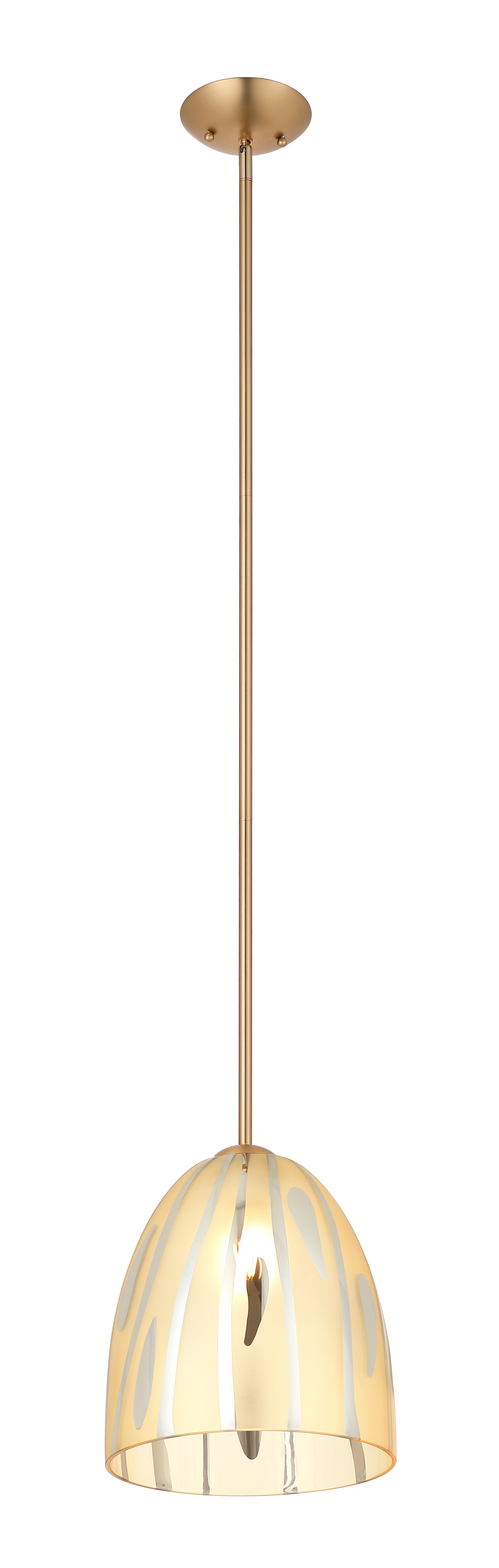 Chroman Empire 1 Light 10 in Bell Pendant - Satin Gold