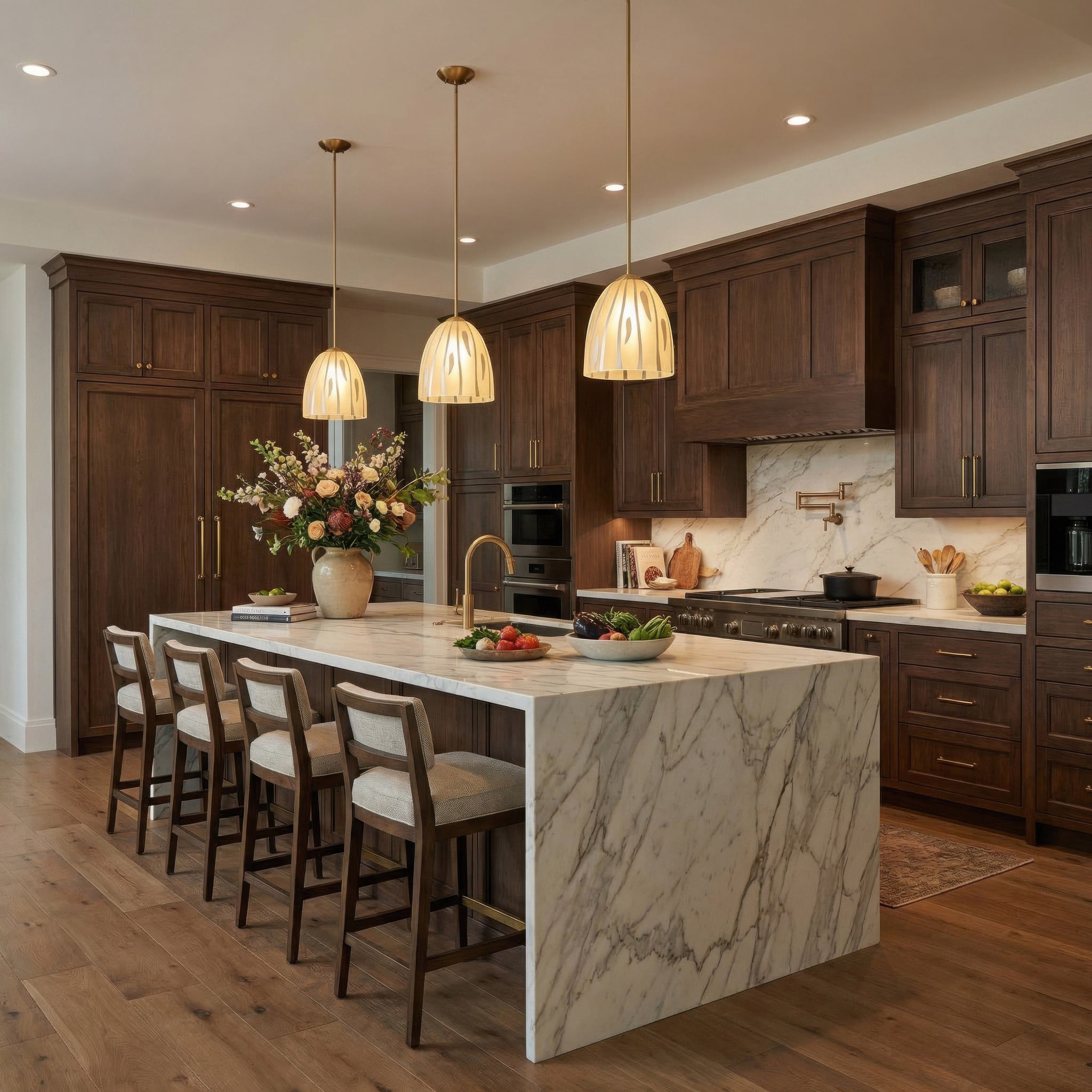 Chroman Empire 1 Light 10 in Bell Pendant - Satin Gold