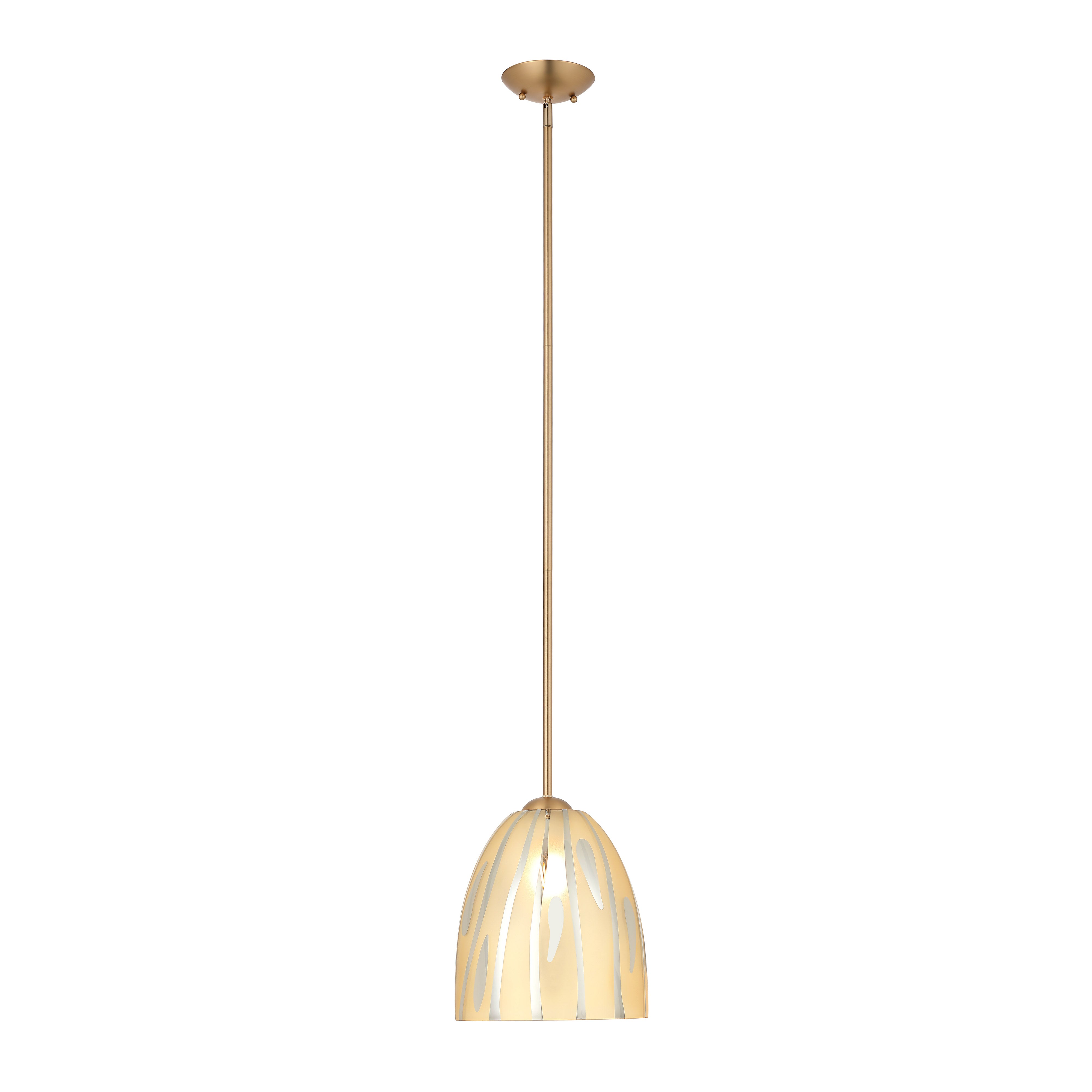 Chroman Empire 1 Light 10 in Bell Pendant - Satin Gold