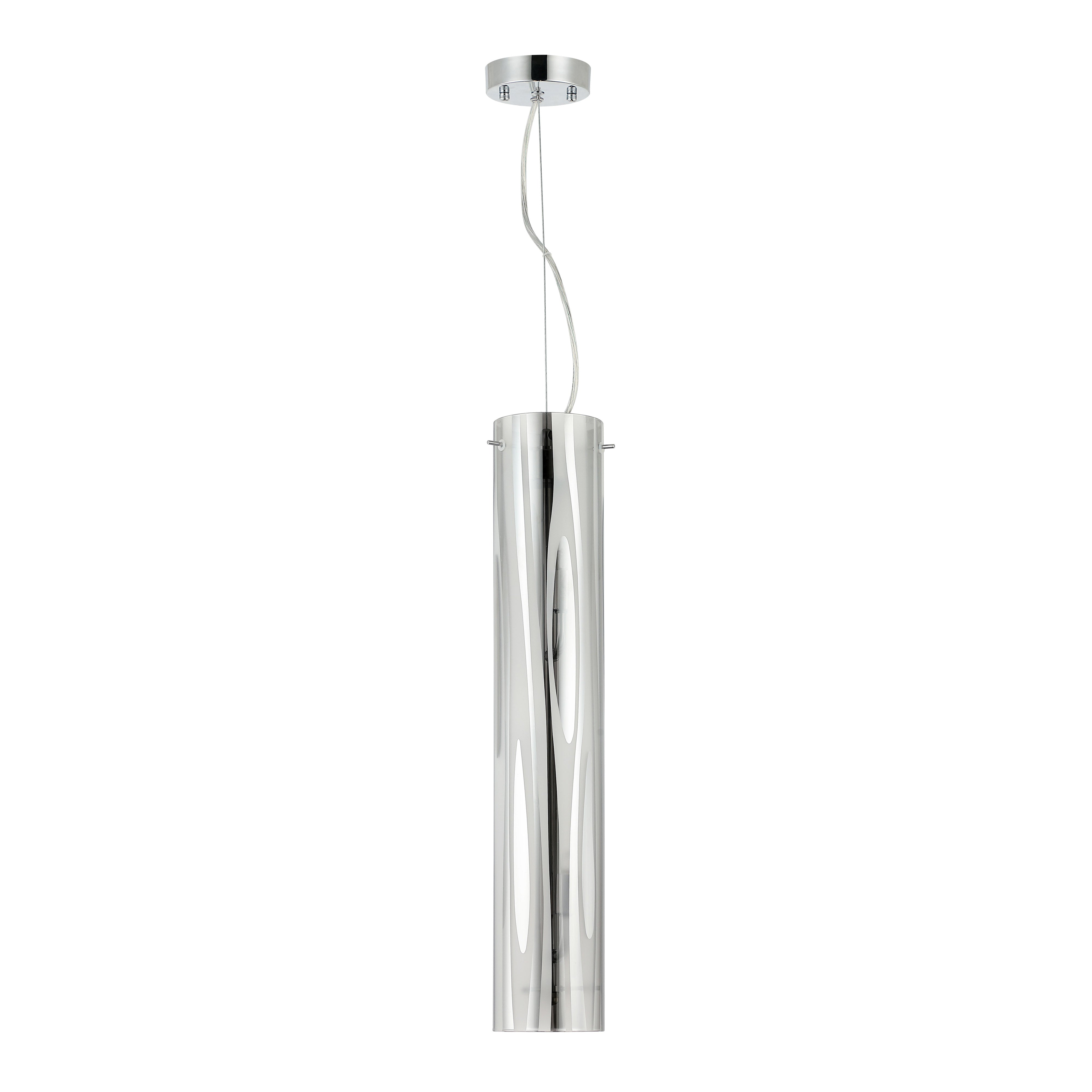 Chroman Empire 3 Light Tall Cylinder Pendant - Chrome