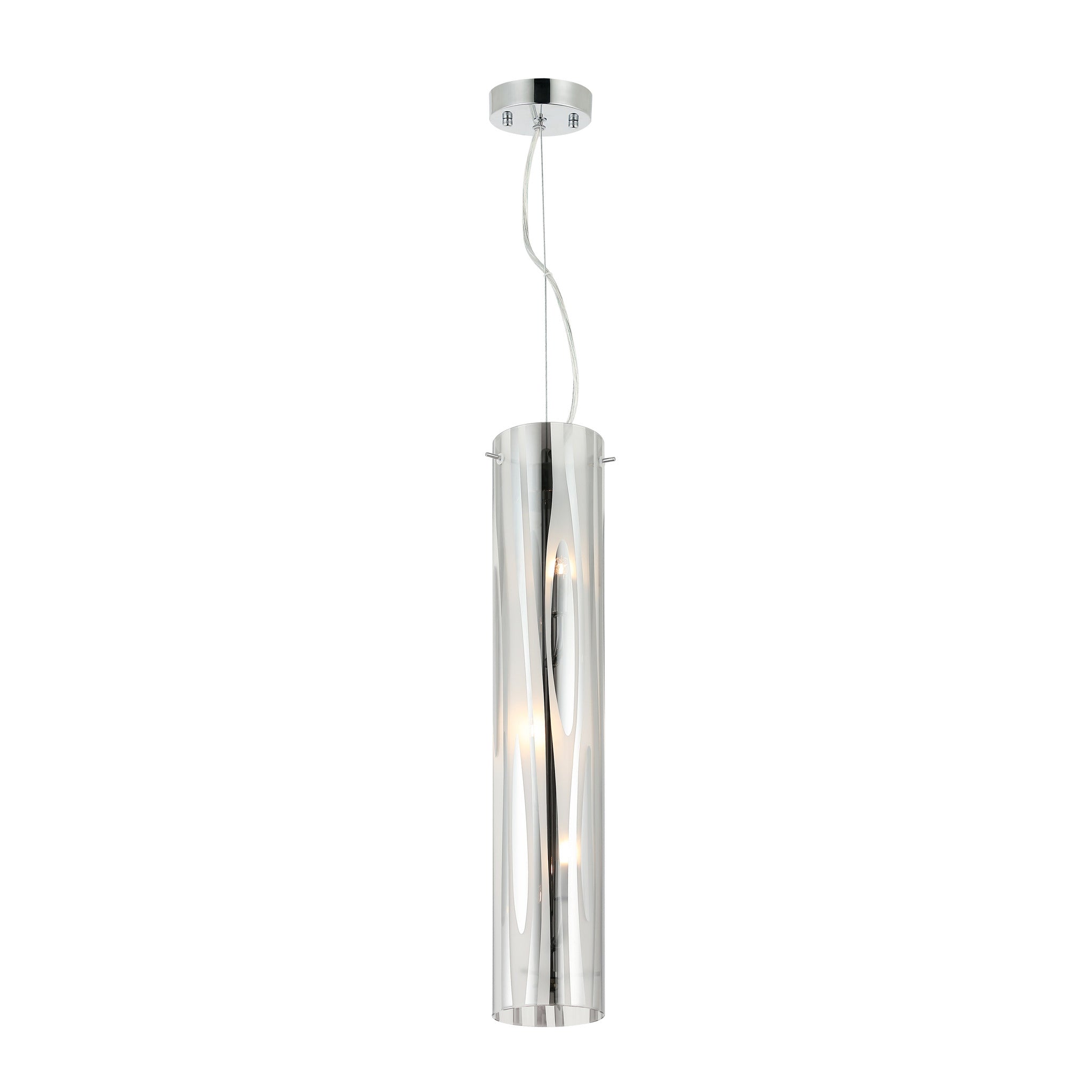 Chroman Empire 3 Light Tall Cylinder Pendant - Chrome