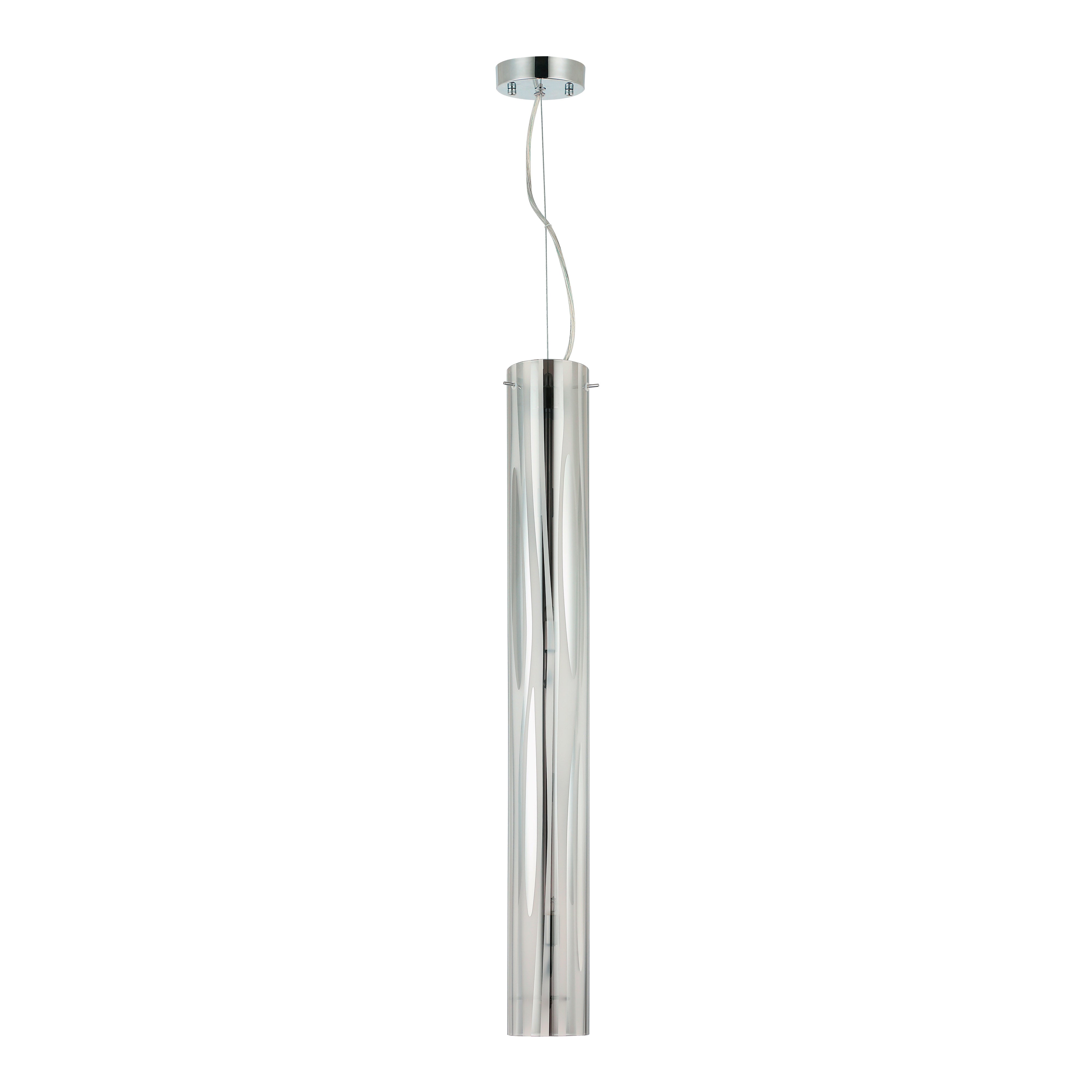 Chroman Empire 4 Light Tall Cylinder Pendant - Chrome