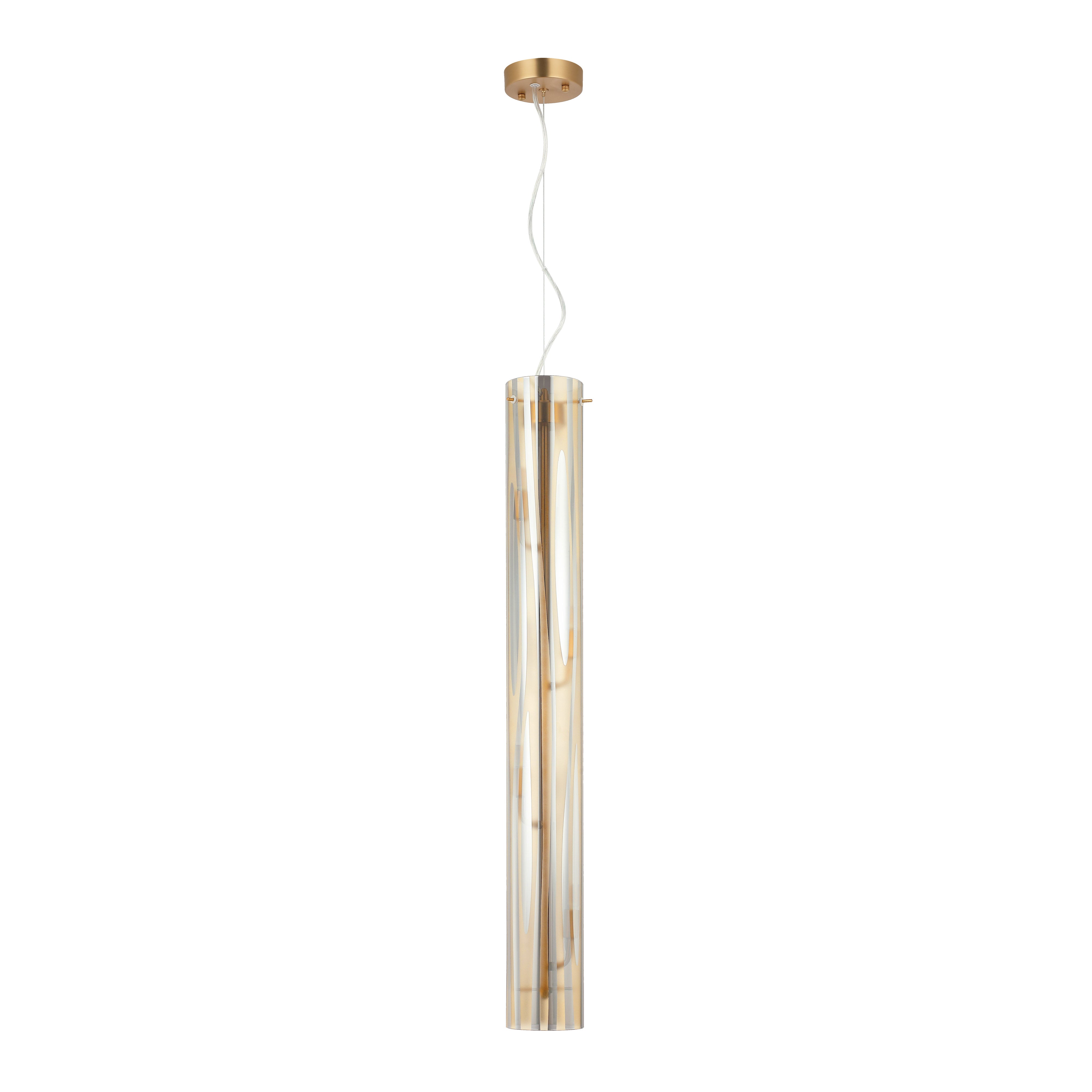 Chroman Empire 4 Light Tall Cylinder Pendant - Satin Gold
