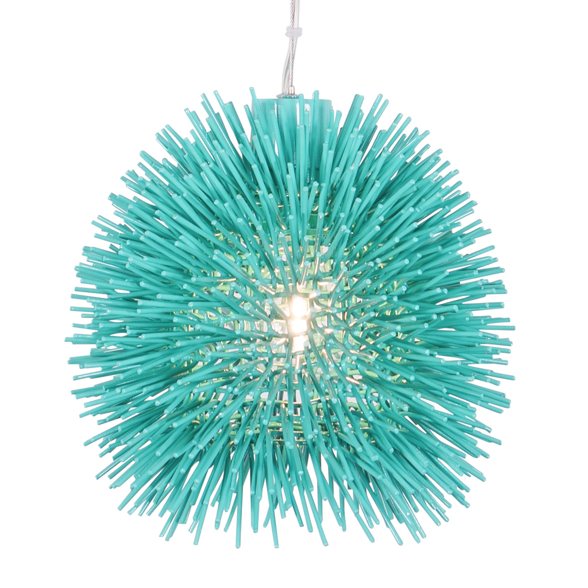 Urchin 1 Light Mini Pendant - Aqua Velvet