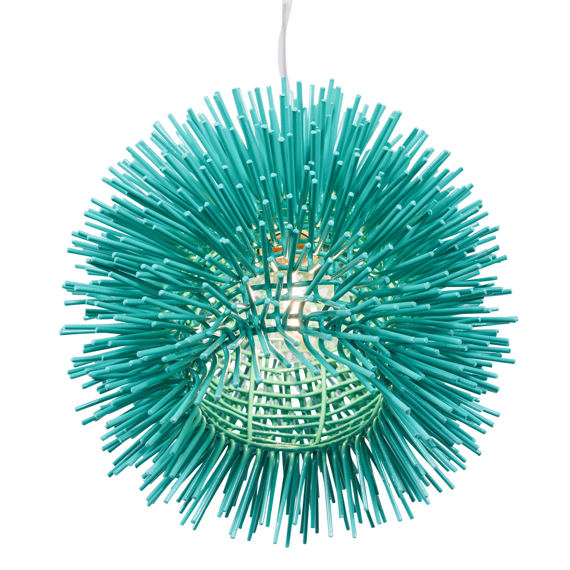 Urchin 1 Light Mini Pendant - Aqua Velvet