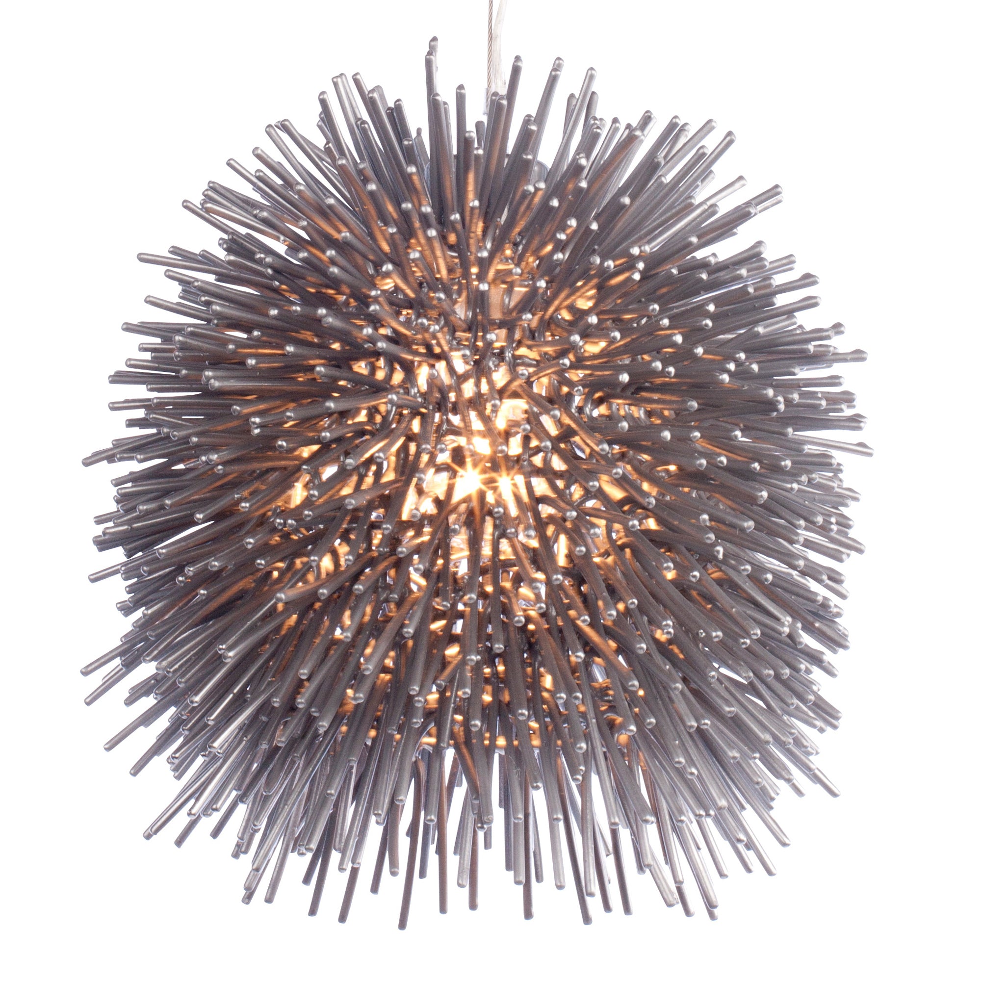 Urchin 1 Light Mini Pendant - Painted Chrome