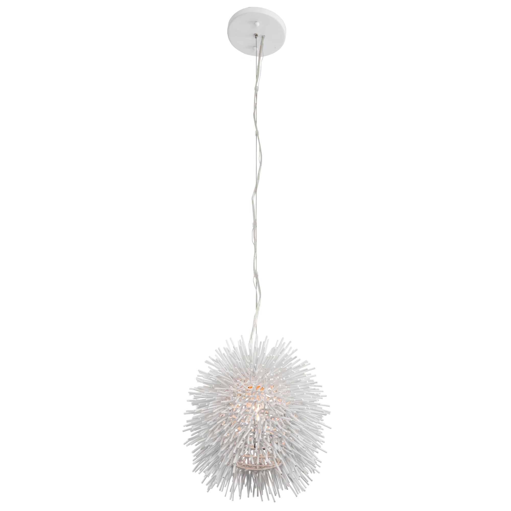 Urchin 1 Light Mini Pendant - White