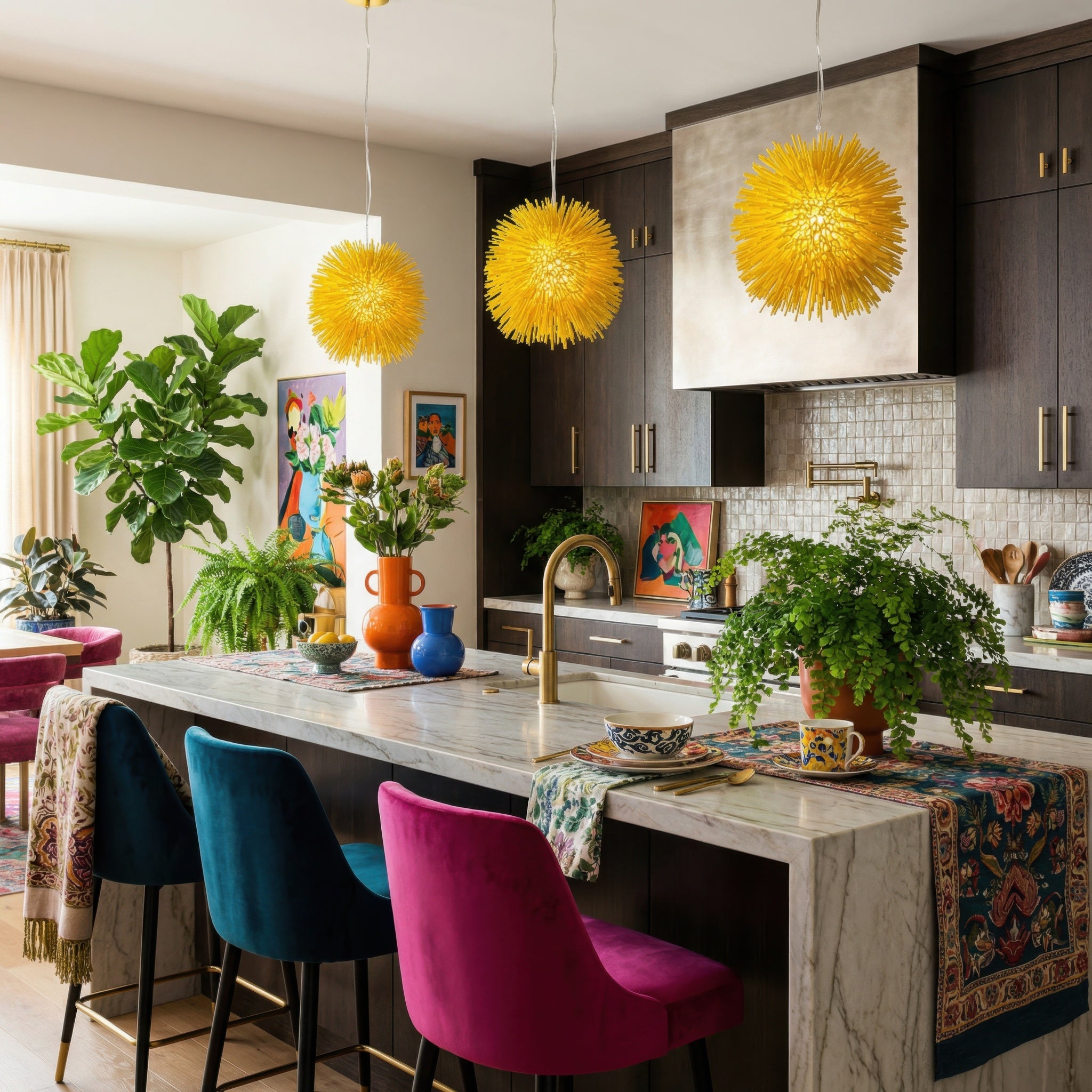 Urchin 1 Light Mini Pendant - Un-Mellow Yellow