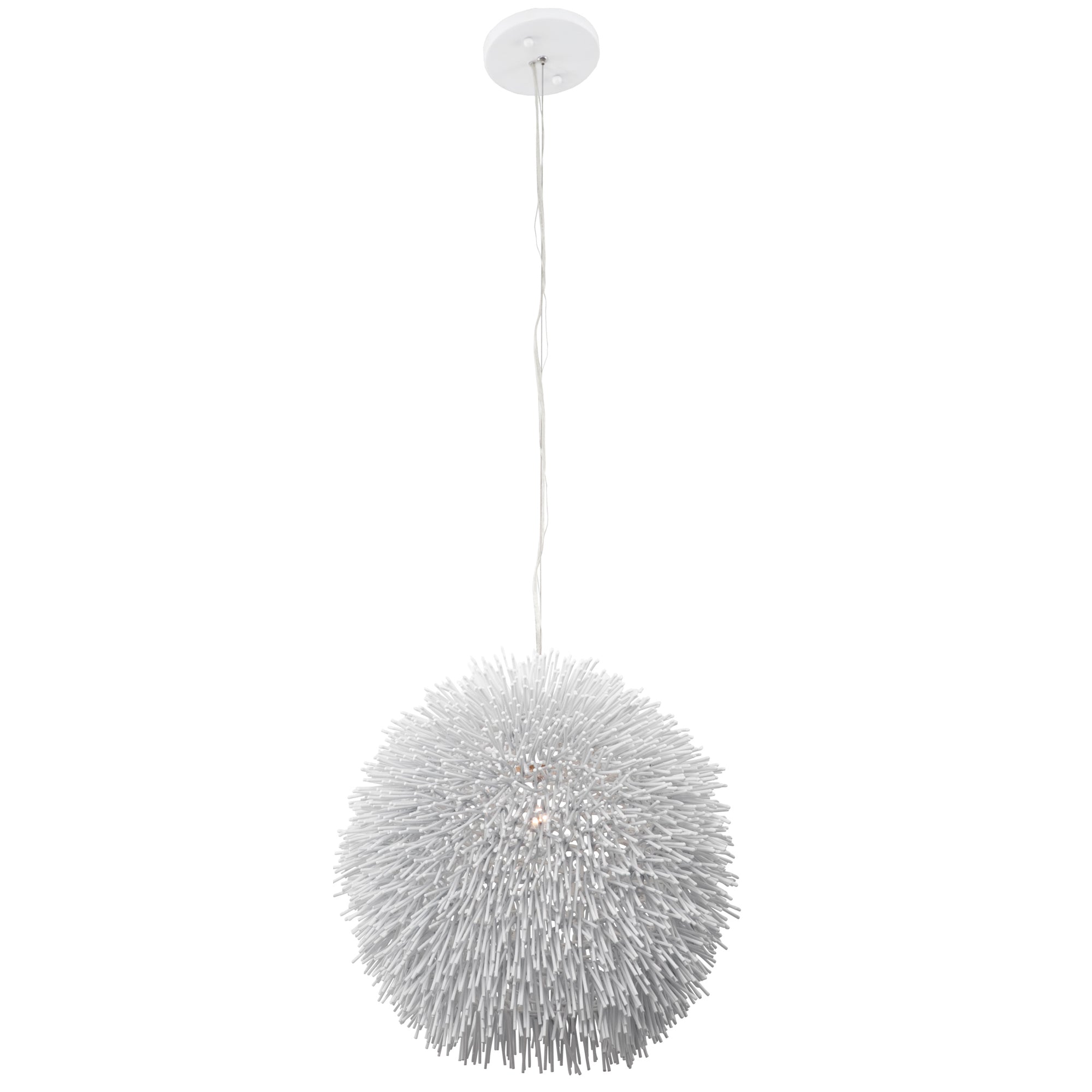 Urchin 1 Light Pendant - White