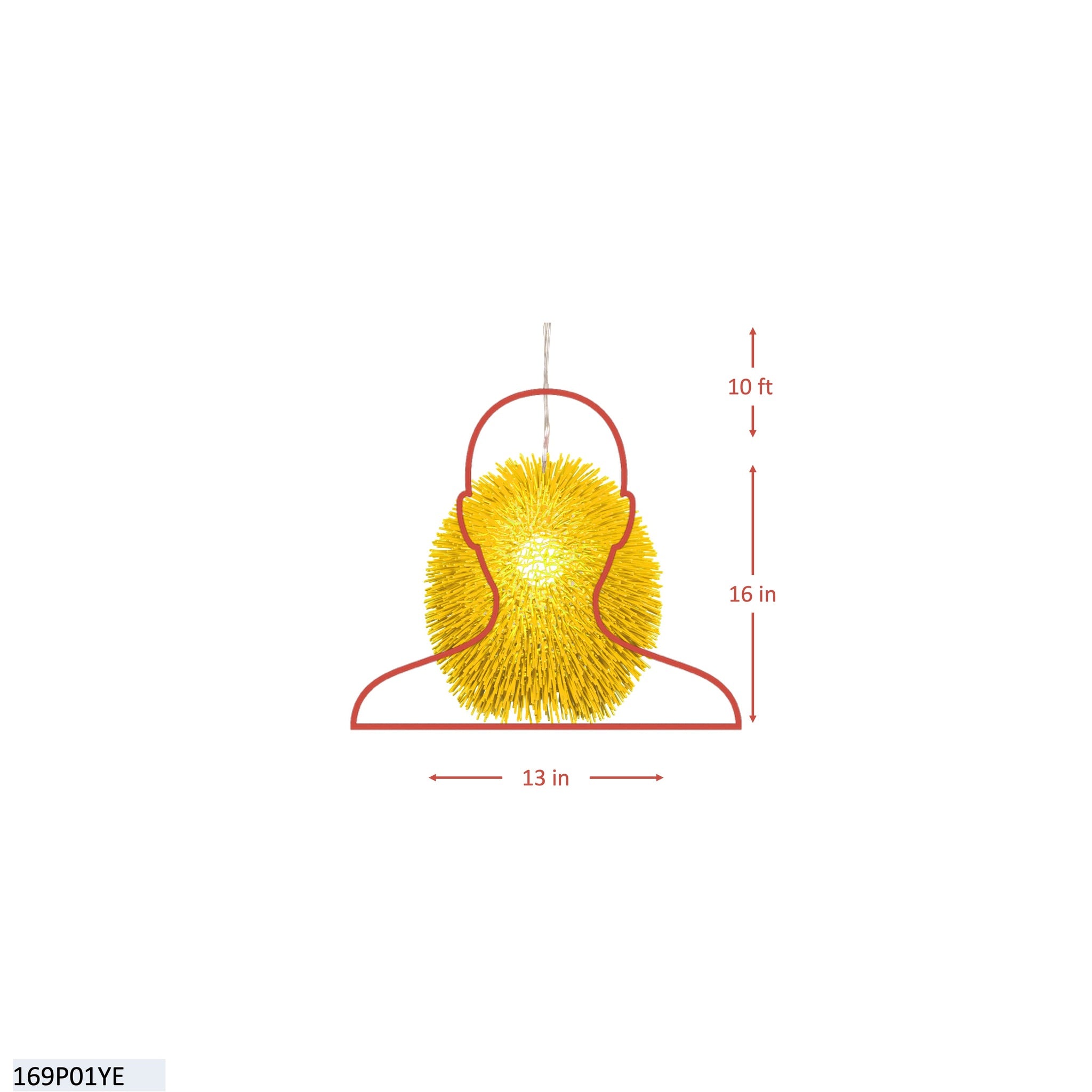 Urchin 1 Light Pendant - Un-Mellow Yellow