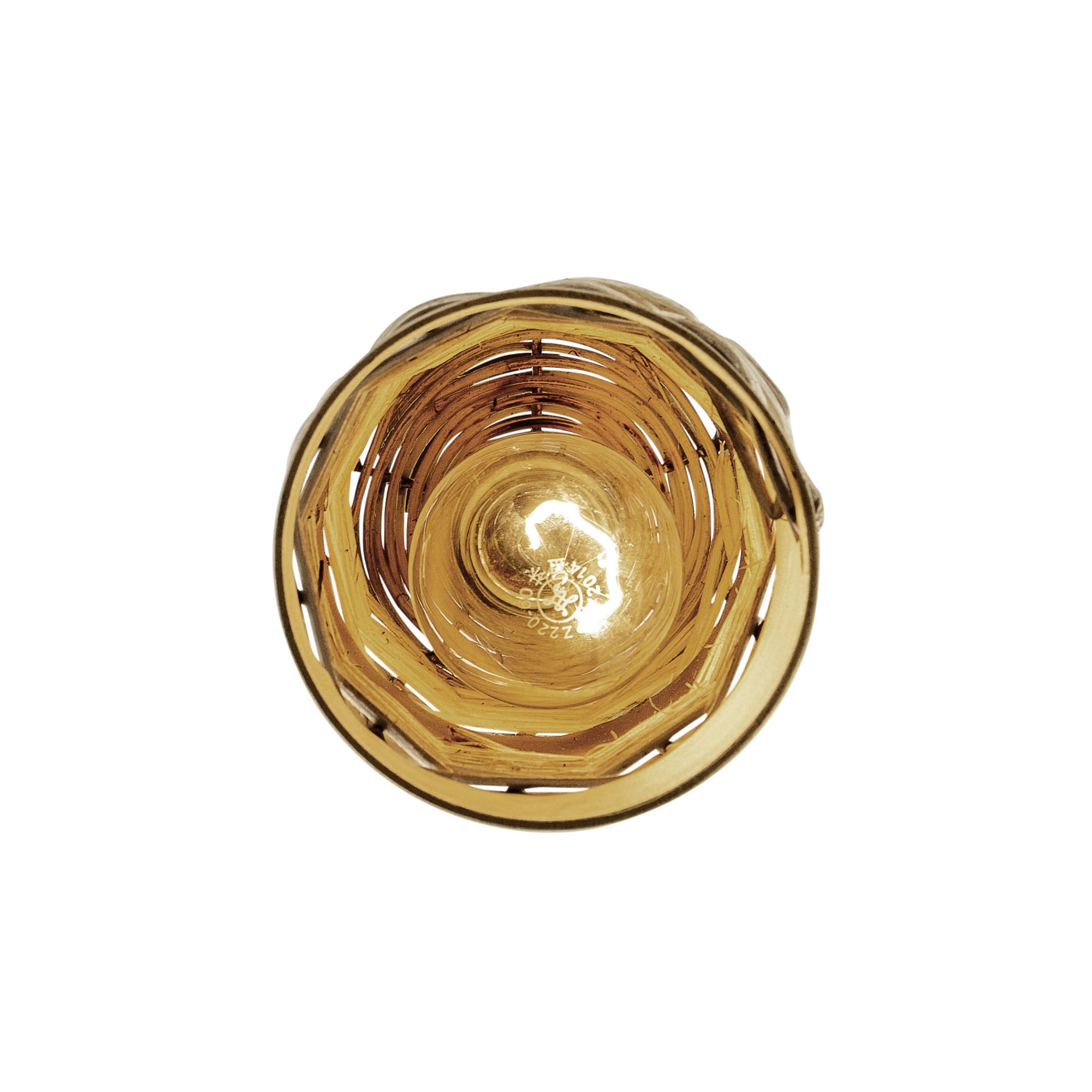 Flow 1 Light Cylinder Mini Pendant - Baguette/Natural Rattan