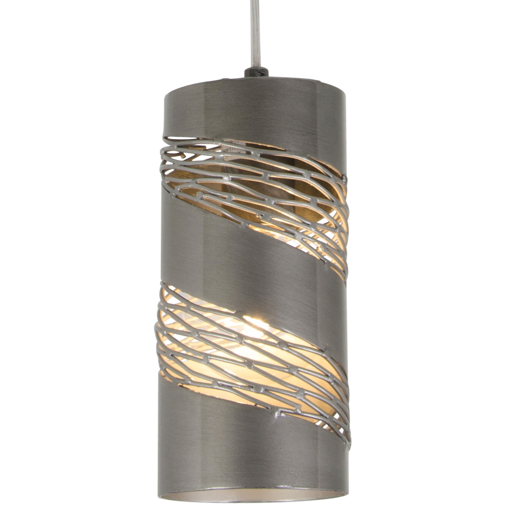 Flow 1 Light Cylinder Mini Pendant - Steel