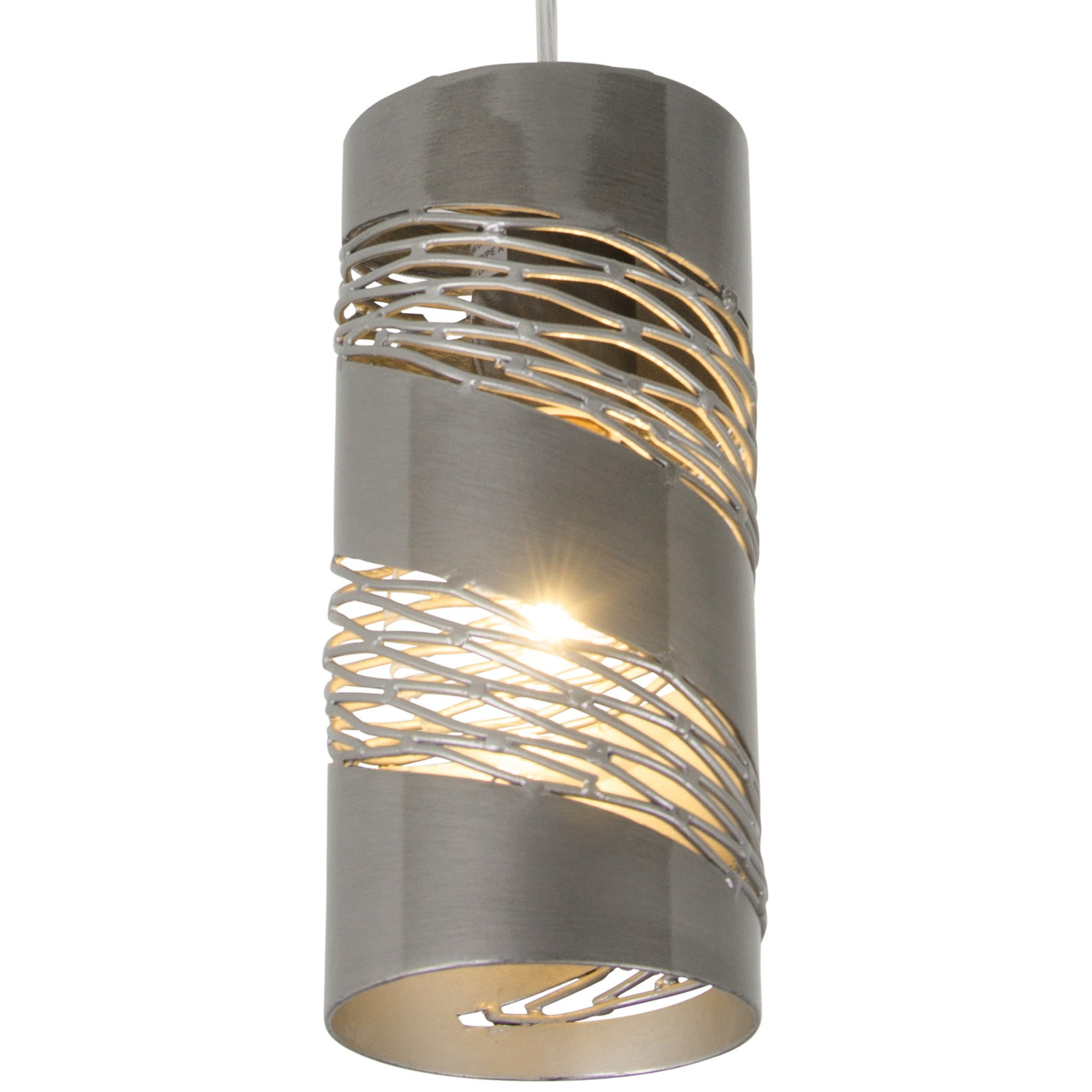 Flow 1 Light Cylinder Mini Pendant - Steel