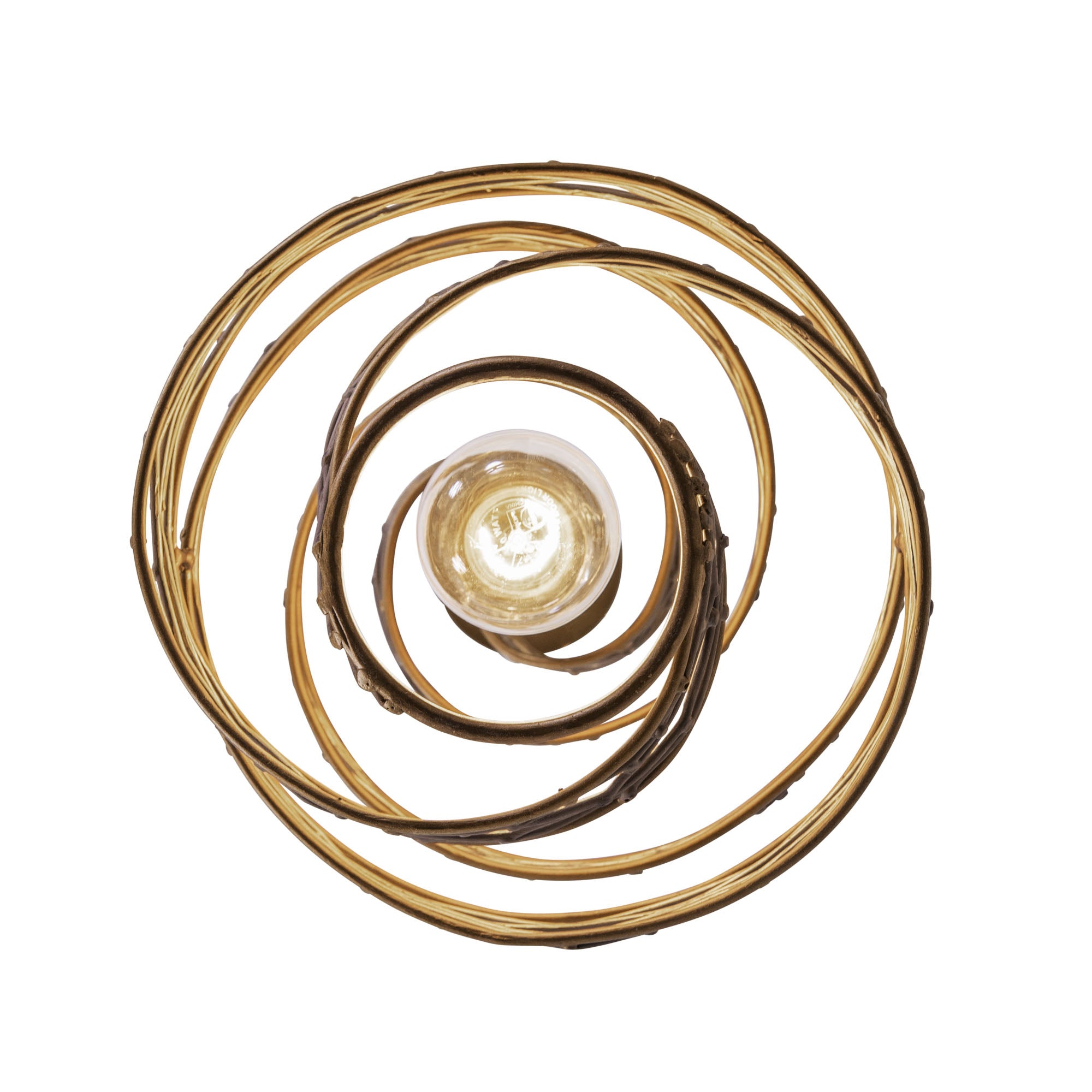 Flow 1 Light Twist Mini Pendant - Hammered Ore