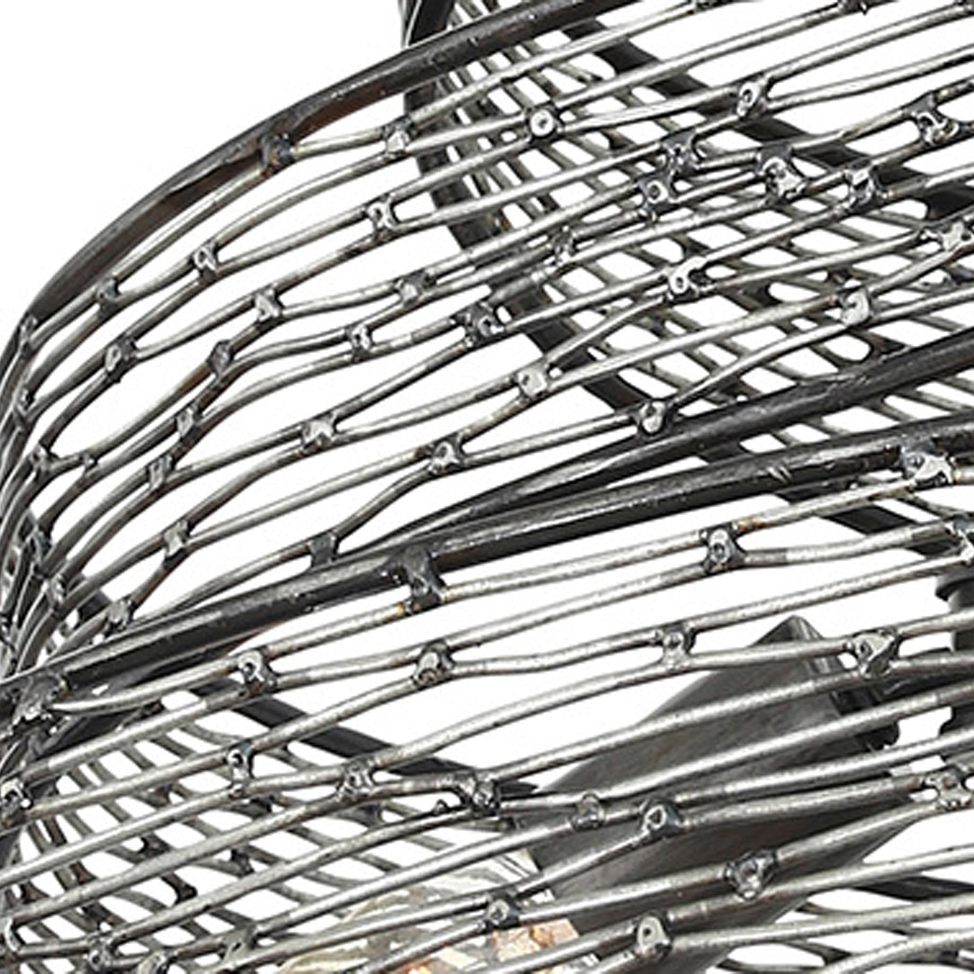 Flow 3 Light Twist Pendant - Steel