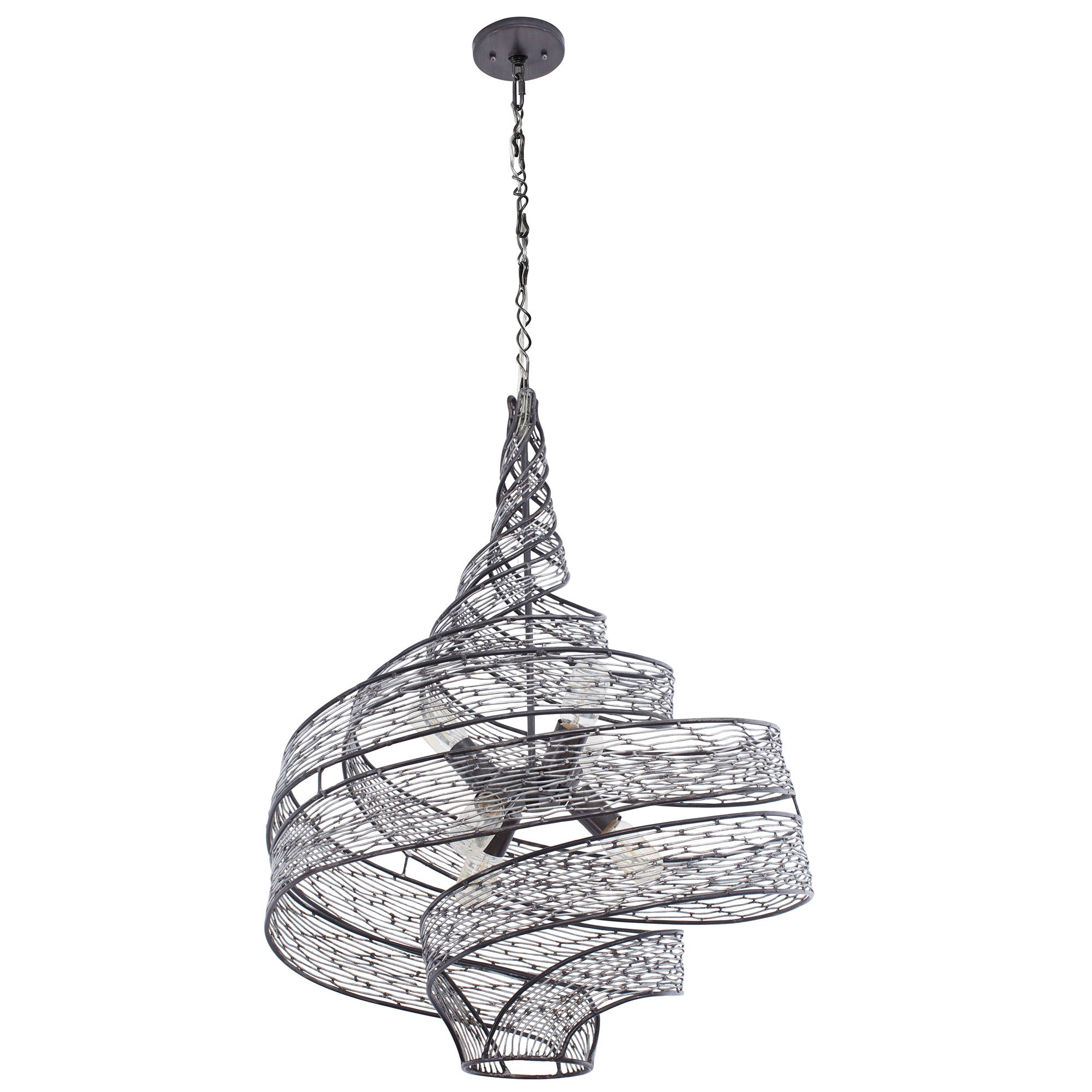 Flow 6 Light Twist Pendant - Steel