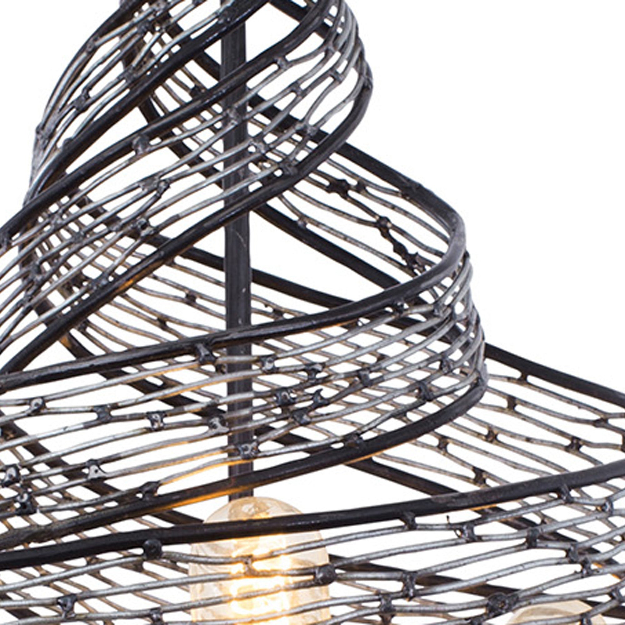 Flow 6 Light Twist Pendant - Steel