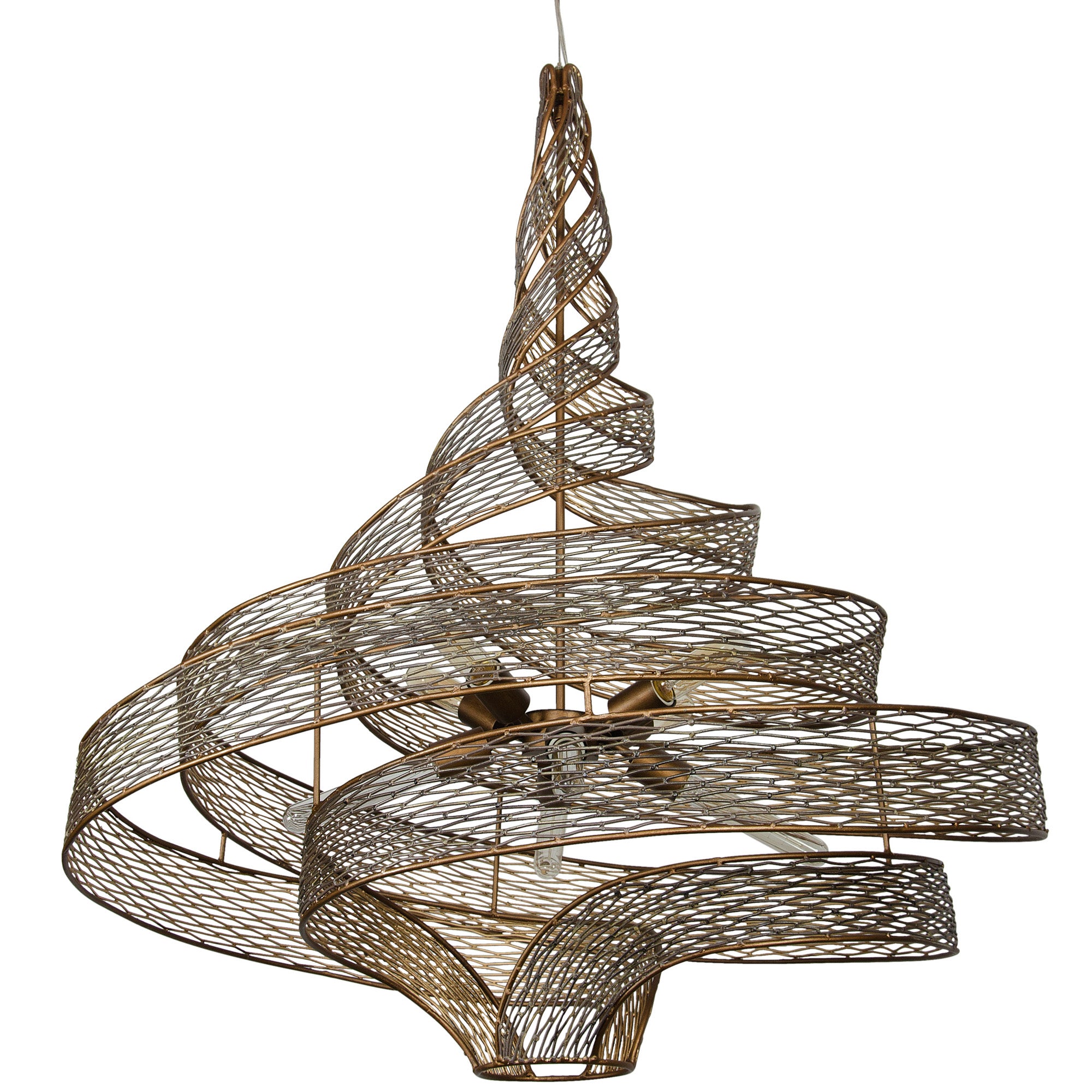 Flow 8 Light Twist Pendant - Hammered Ore