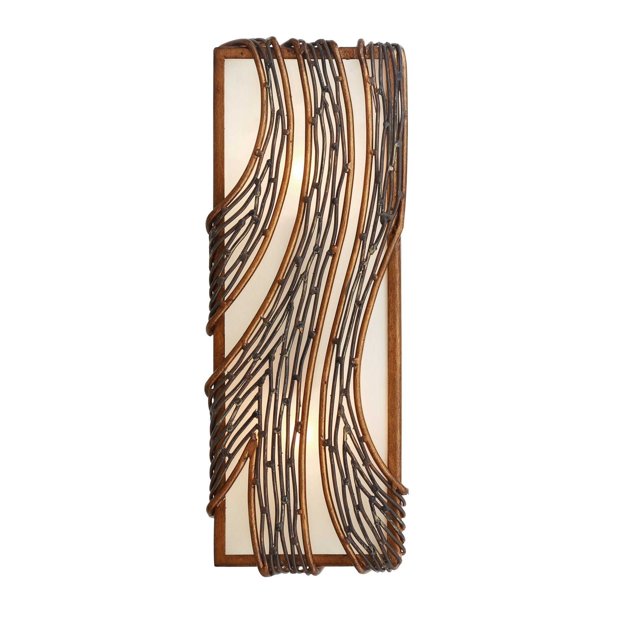 Flow 2 Light Vertical Sconce - Hammered Ore