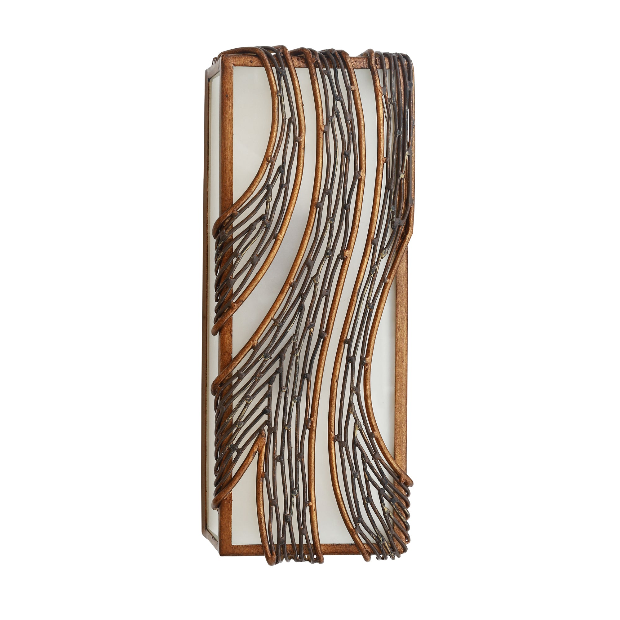 Flow 2 Light Vertical Sconce - Hammered Ore