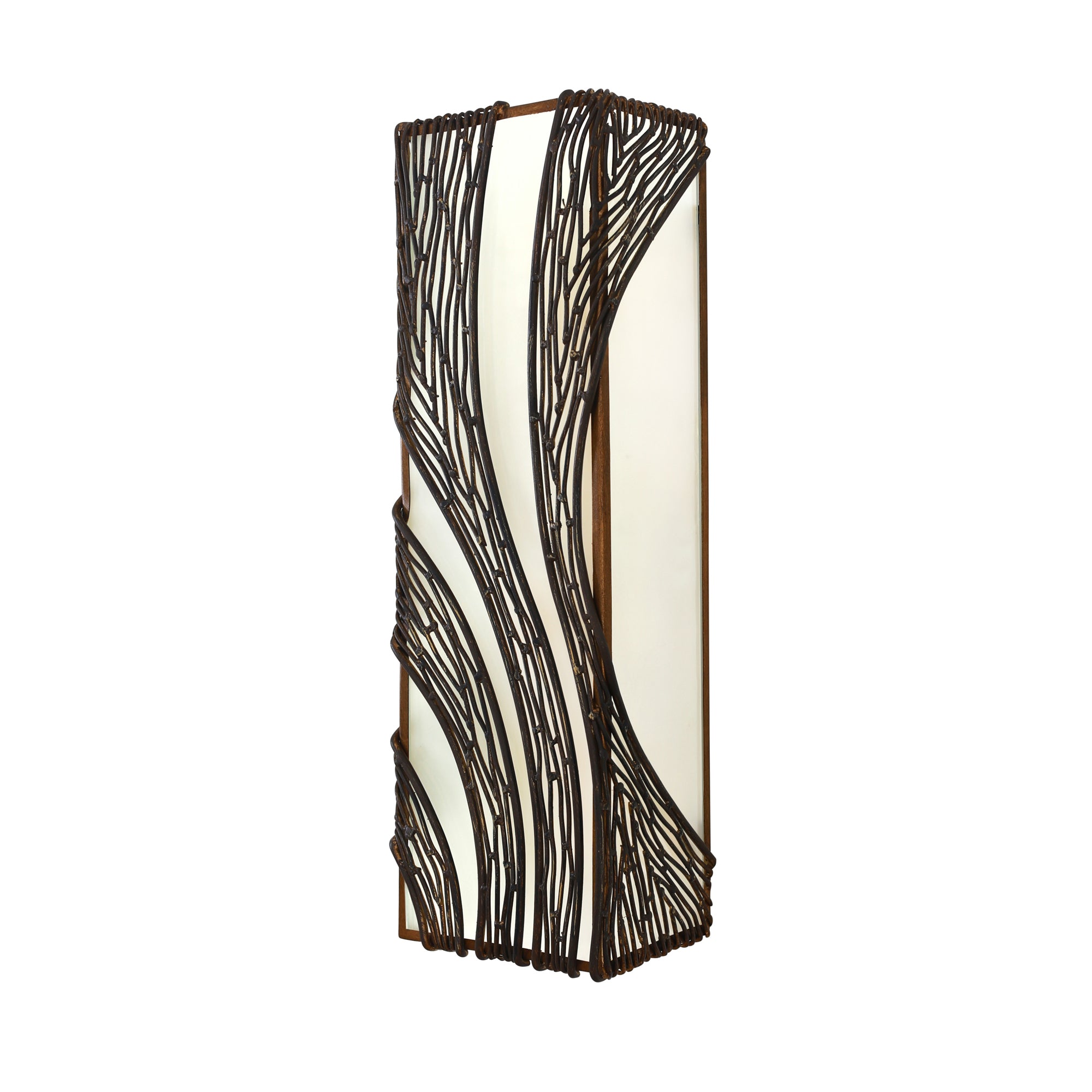 Flow 3 Light Vertical Sconce - Hammered Ore