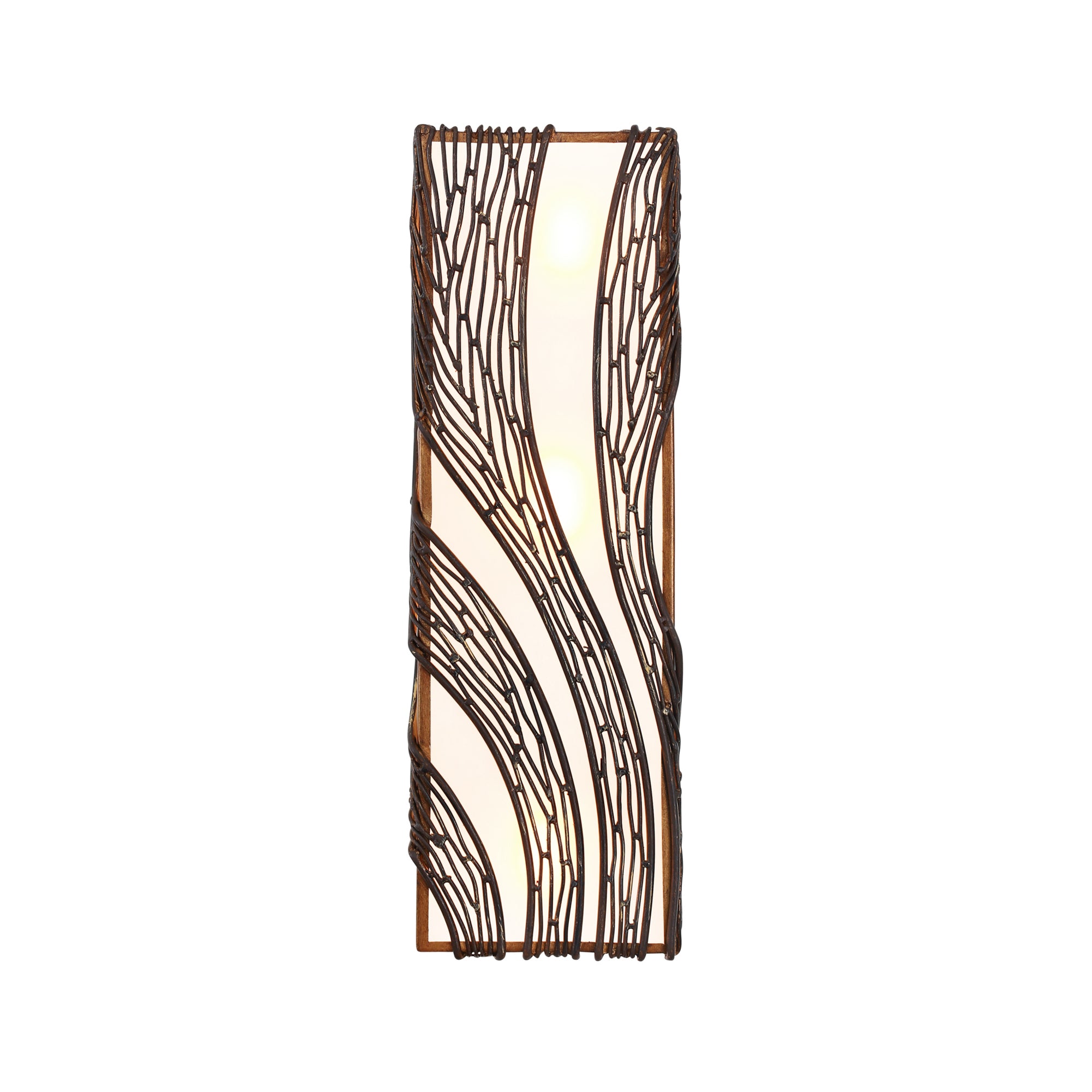 Flow 3 Light Vertical Sconce - Hammered Ore