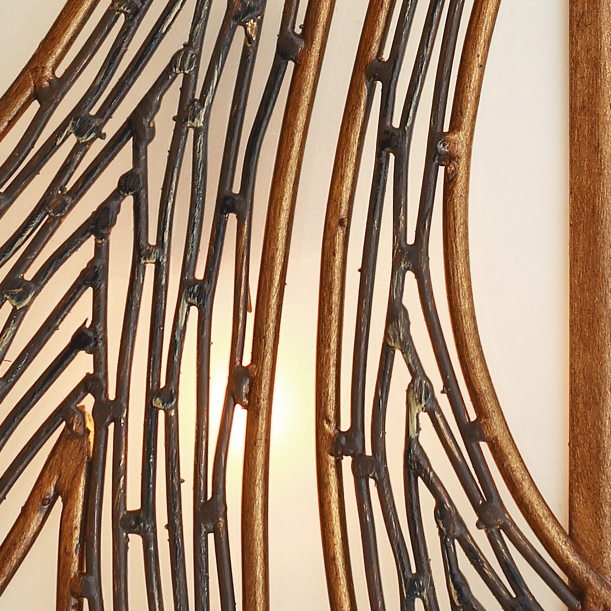 Flow 3 Light Vertical Sconce - Hammered Ore