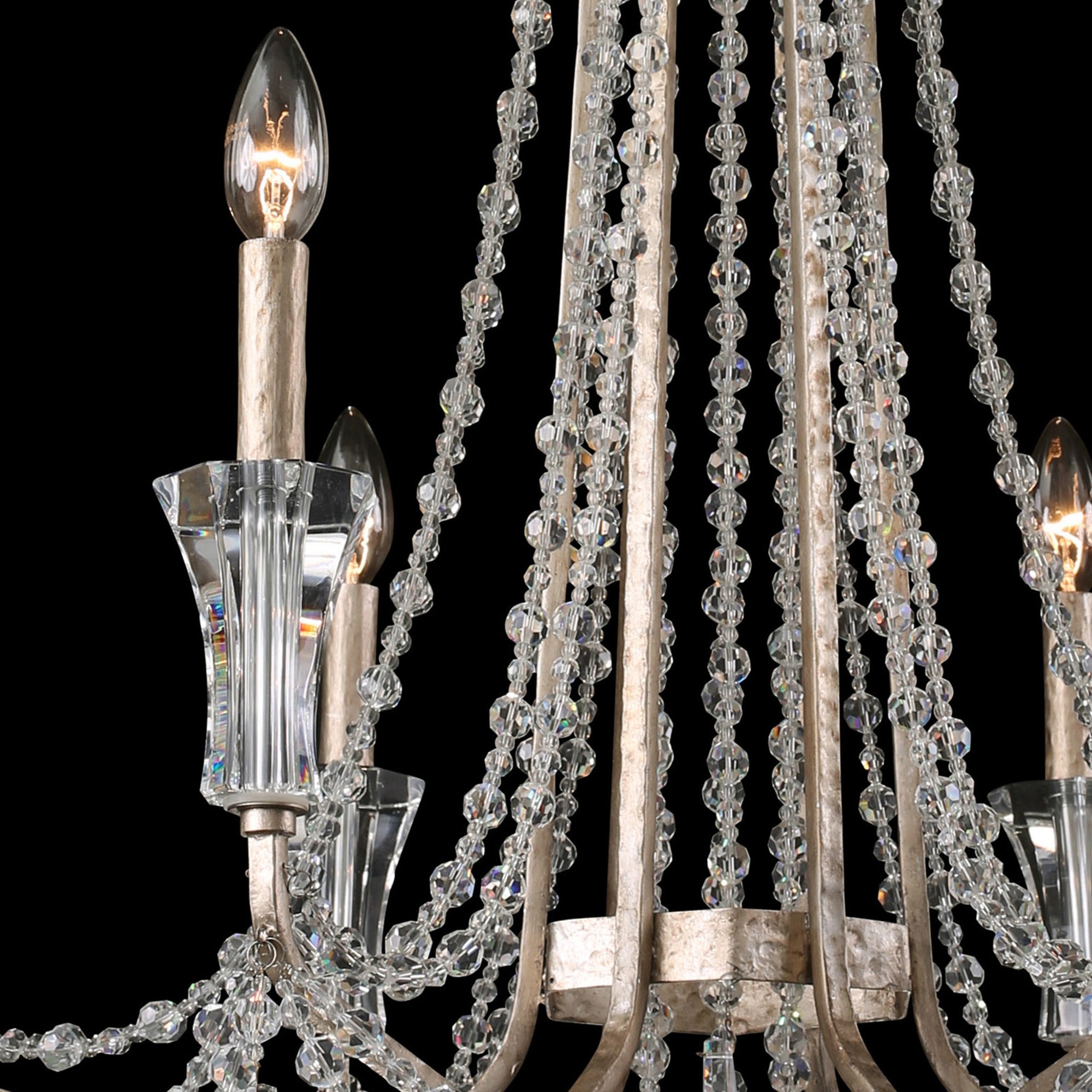 Barcelona 6 Light Crystal Chandelier - Transcend Silver