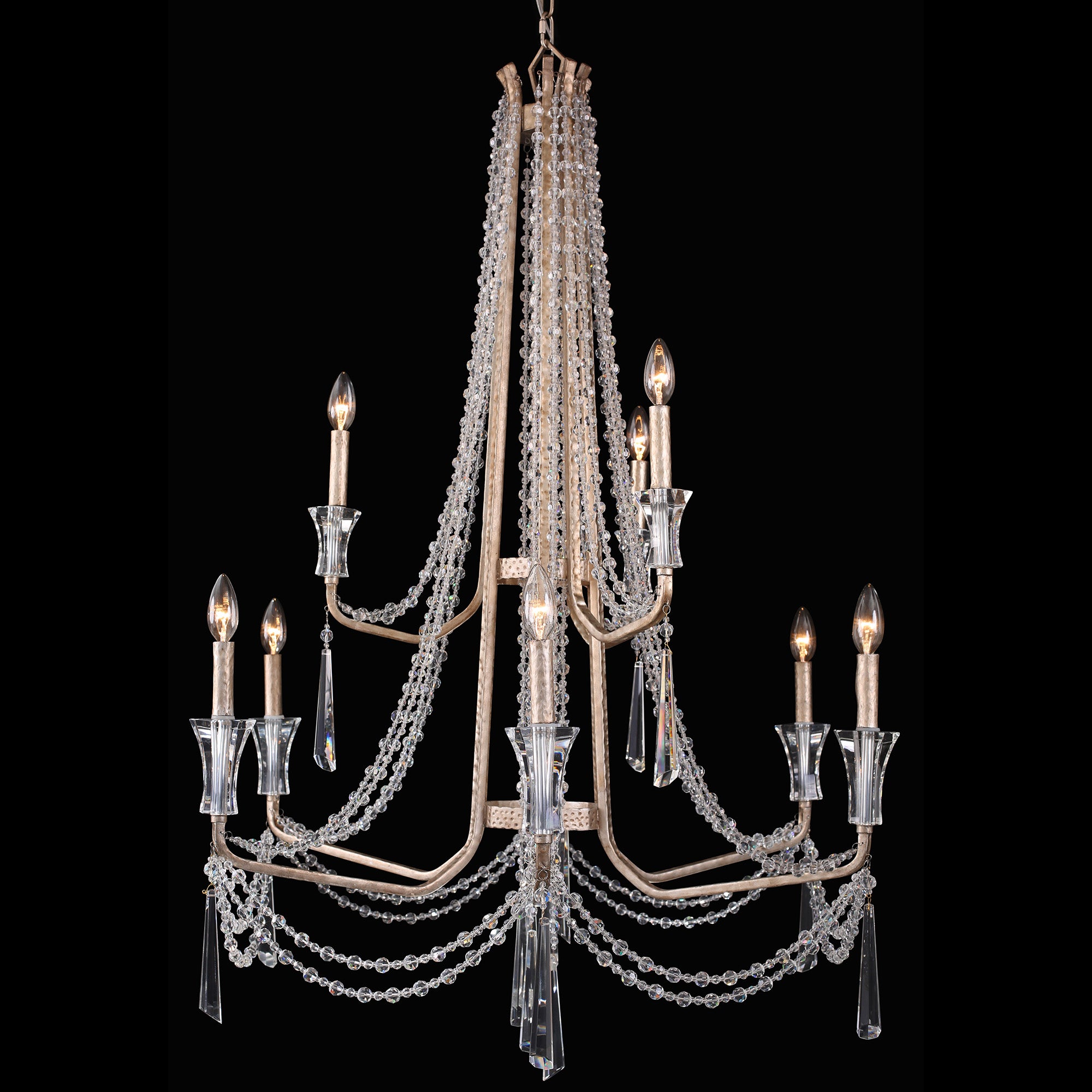 Barcelona 9-Light 2-Tier Crystal Chandelier