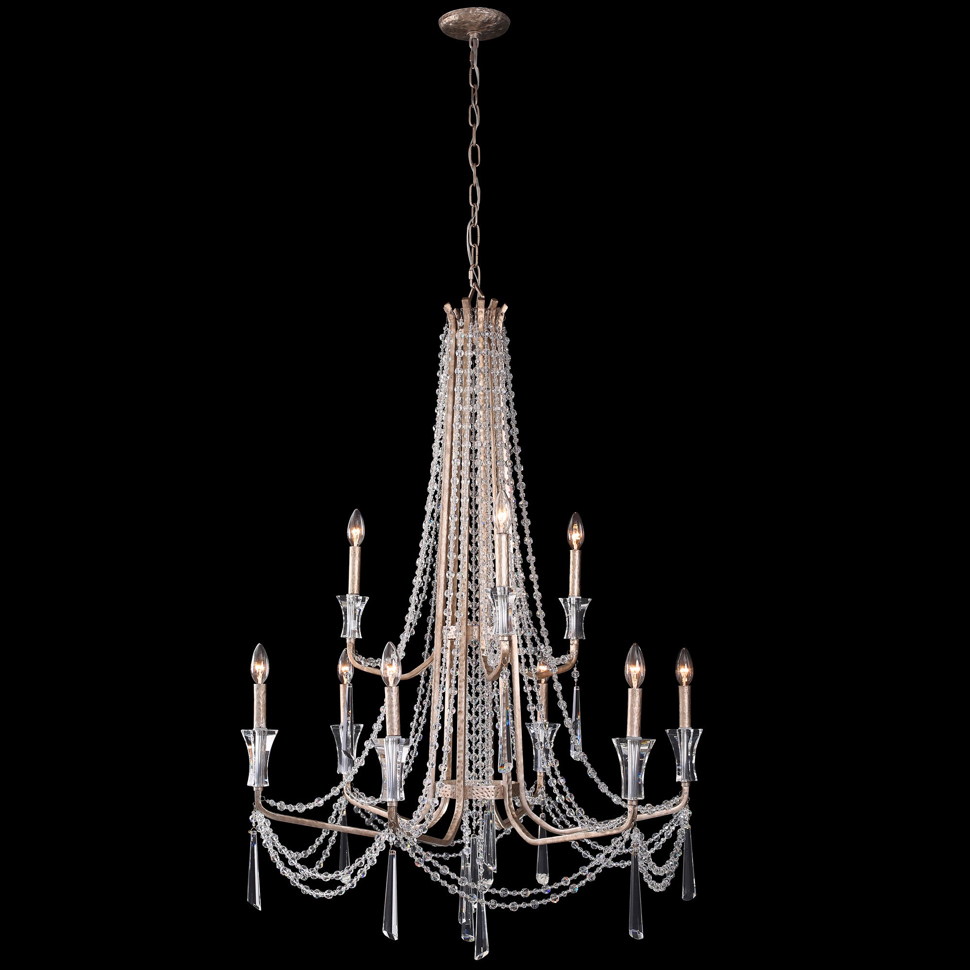 Barcelona 9-Light 2-Tier Crystal Chandelier