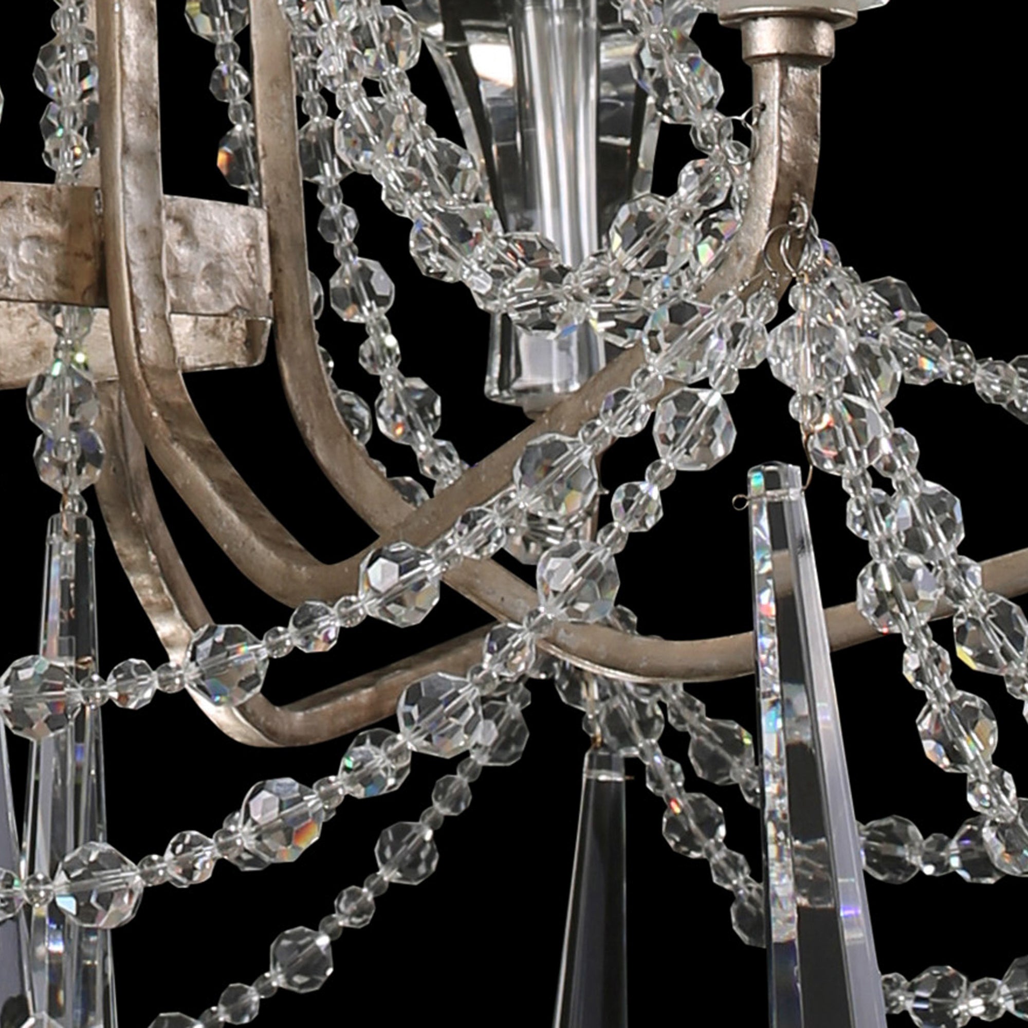 Barcelona 9 Light 2-Tier Crystal Chandelier - Transcend Silver