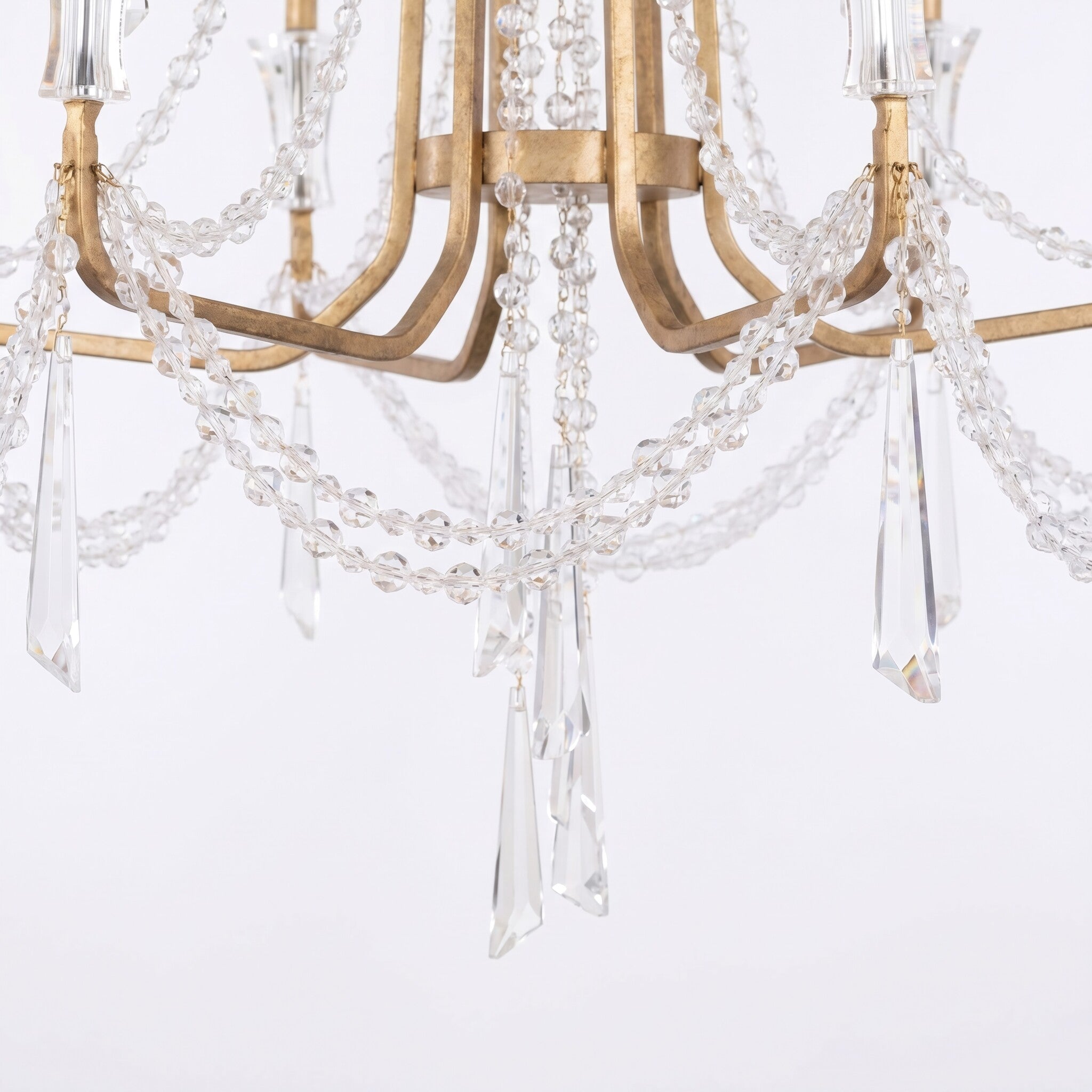 Barcelona 12 Light 3-Tier Crystal Chandelier - Brass Kisser