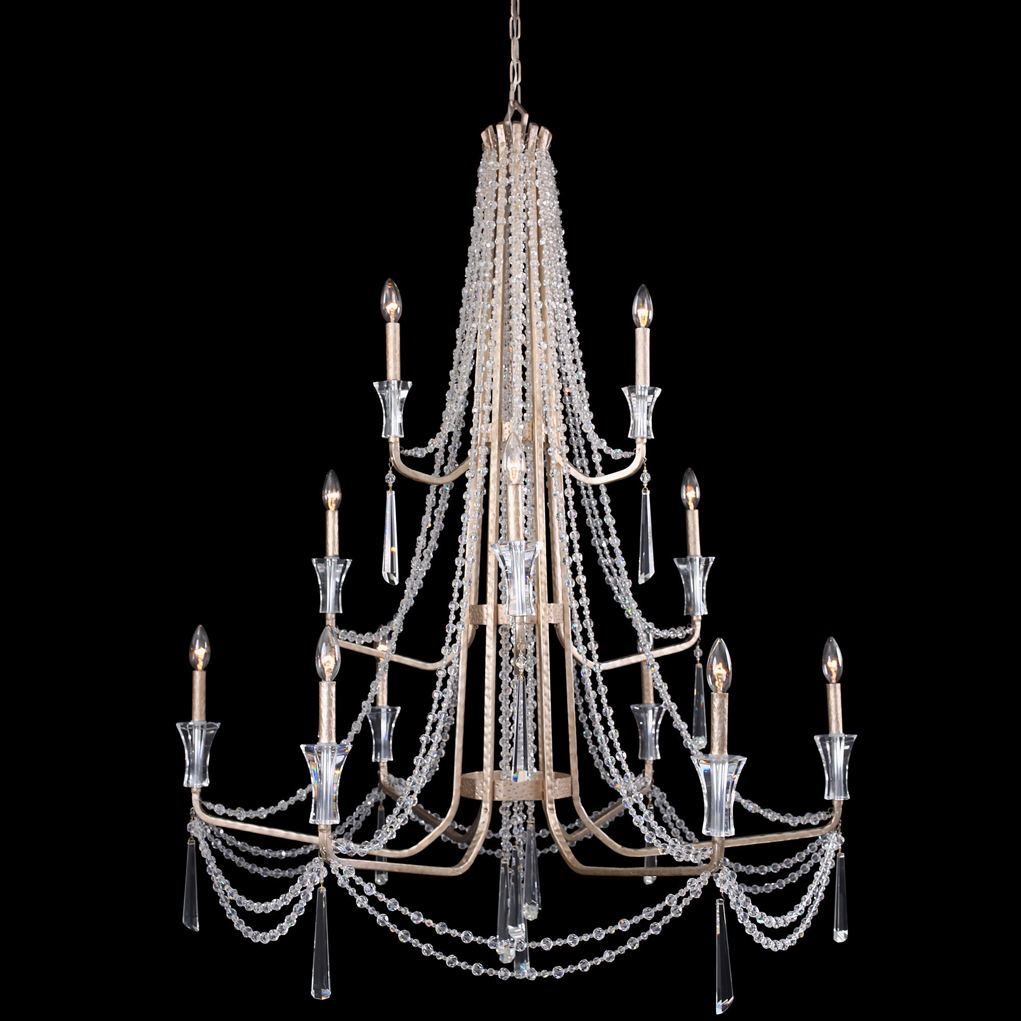 Barcelona 12-Light 3-Tier Crystal Chandelier