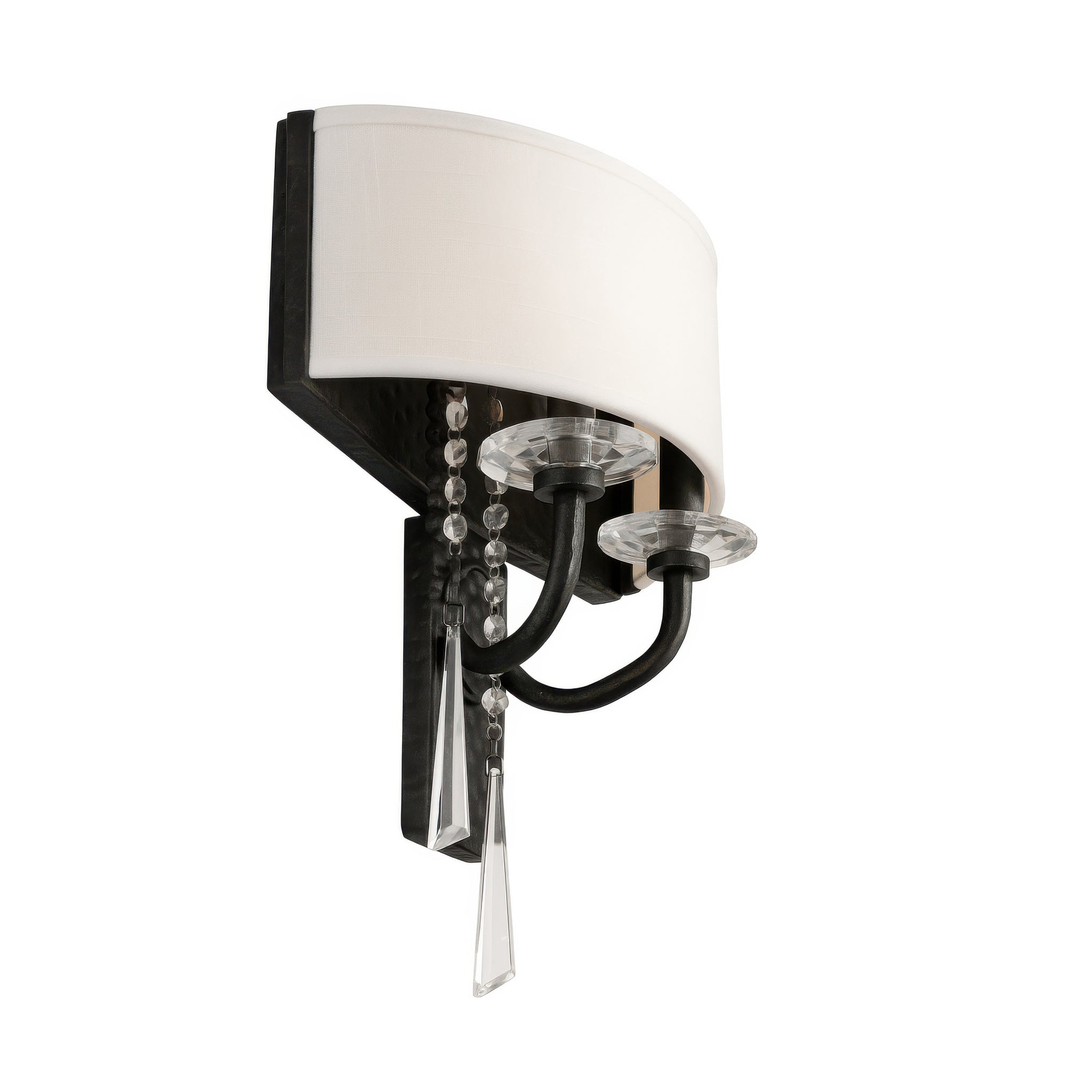 Barcelona 2 Light Sconce with Shade - Onyx