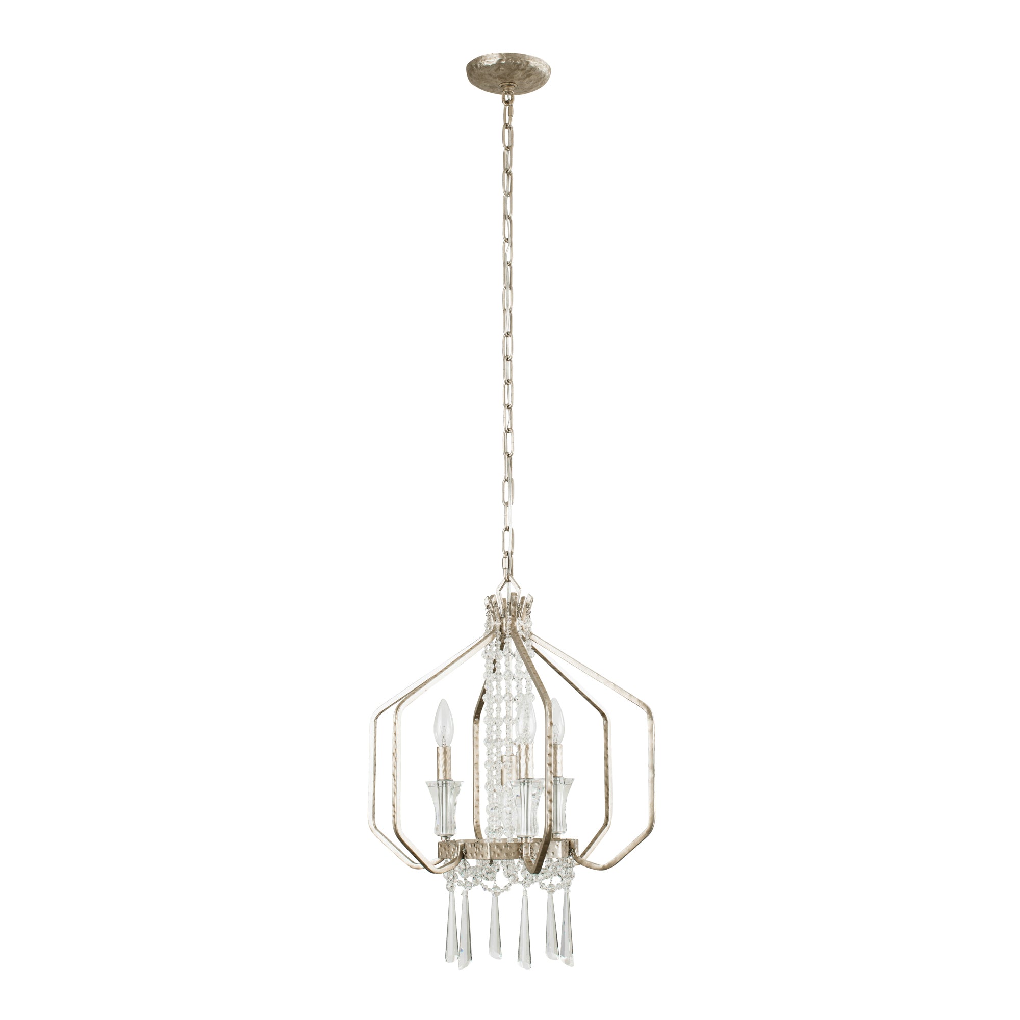 Barcelona 4 Light Crystal Pendant - Transcend Silver