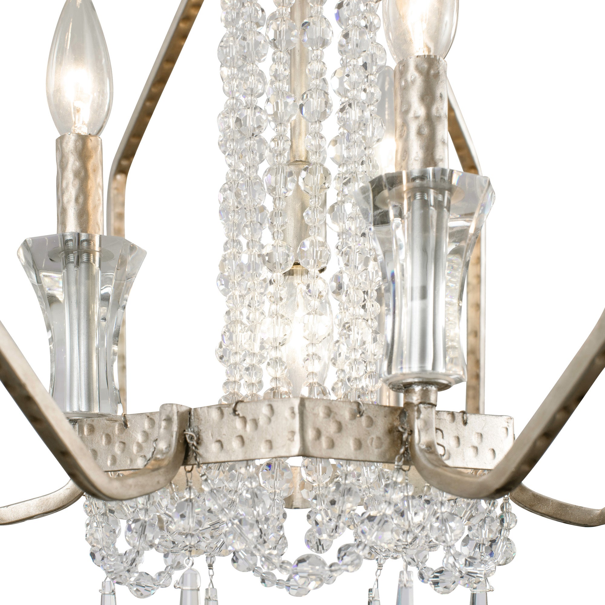Barcelona 4 Light Crystal Pendant - Transcend Silver
