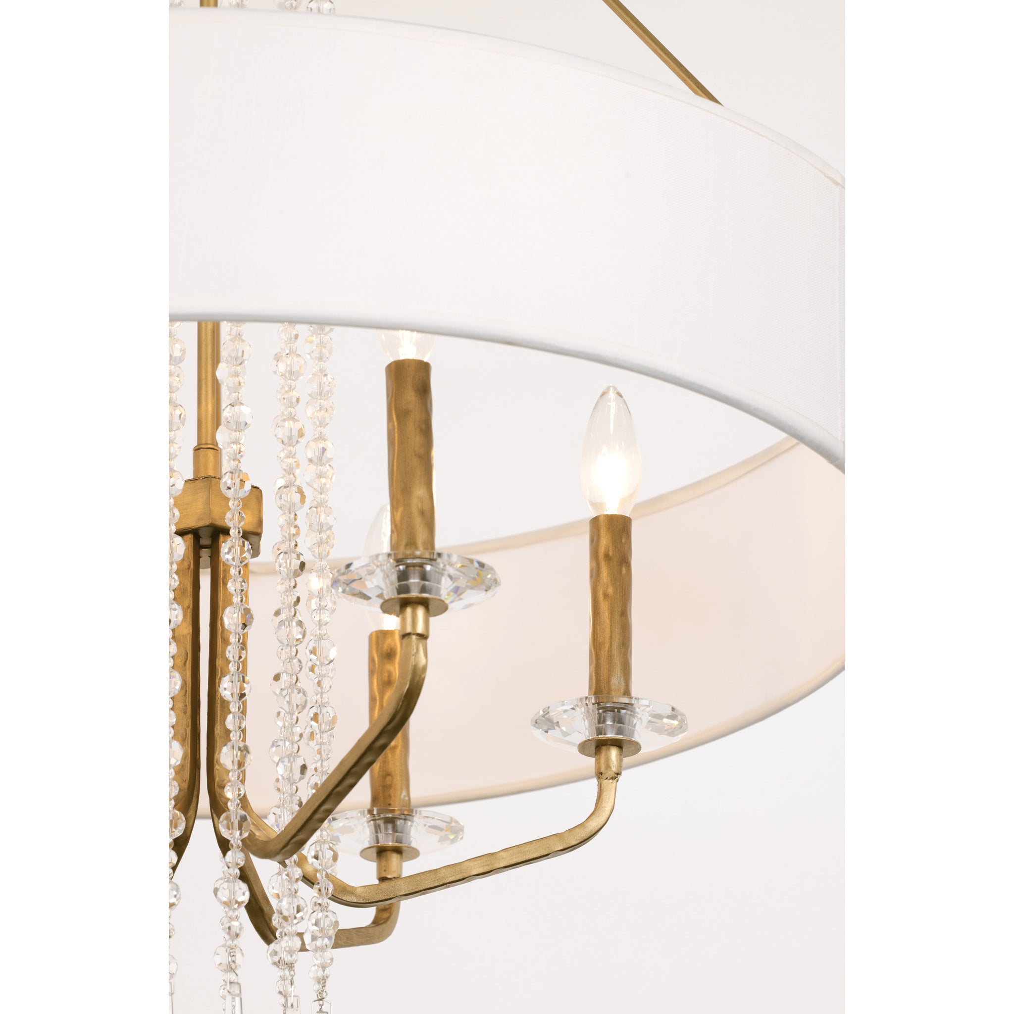 Barcelona 6 Light Pendant w/Shade - Brass Kisser