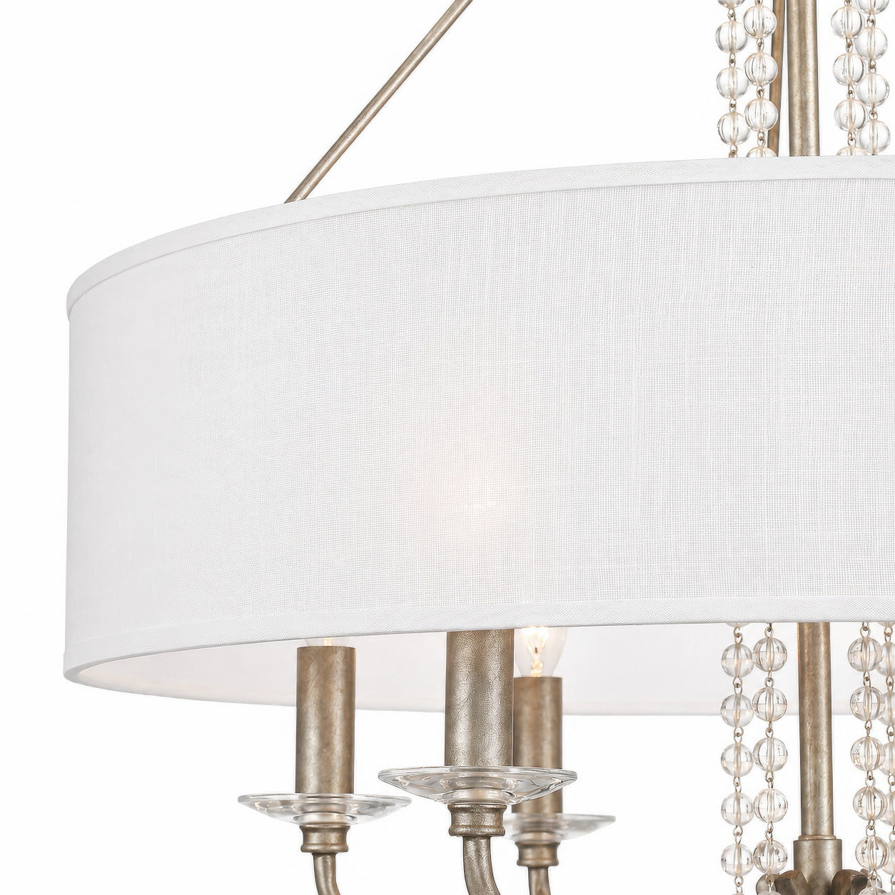 Barcelona 6 Light Pendant w/Shade - Transcend Silver