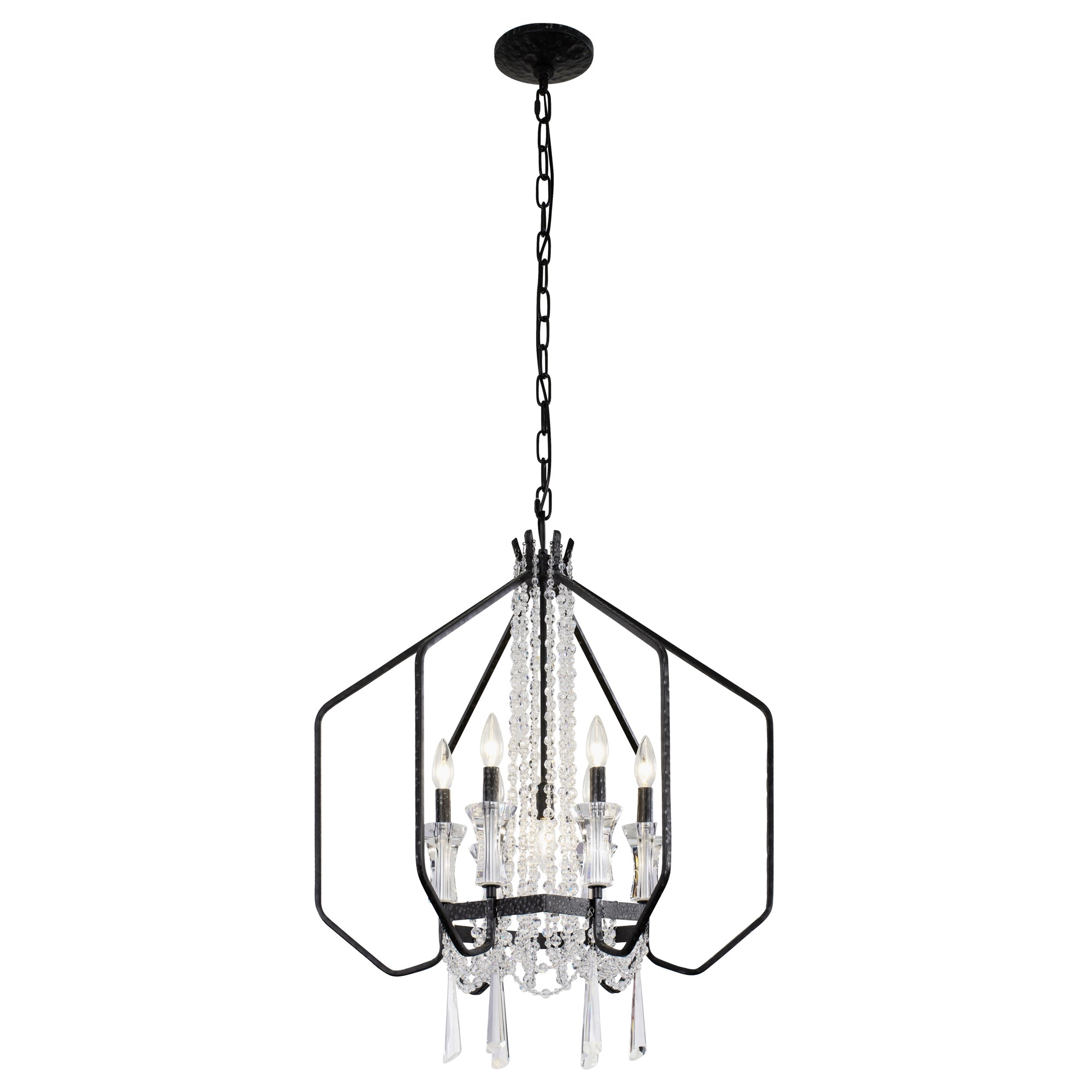 Barcelona 7 Light Crystal Pendant - Onyx