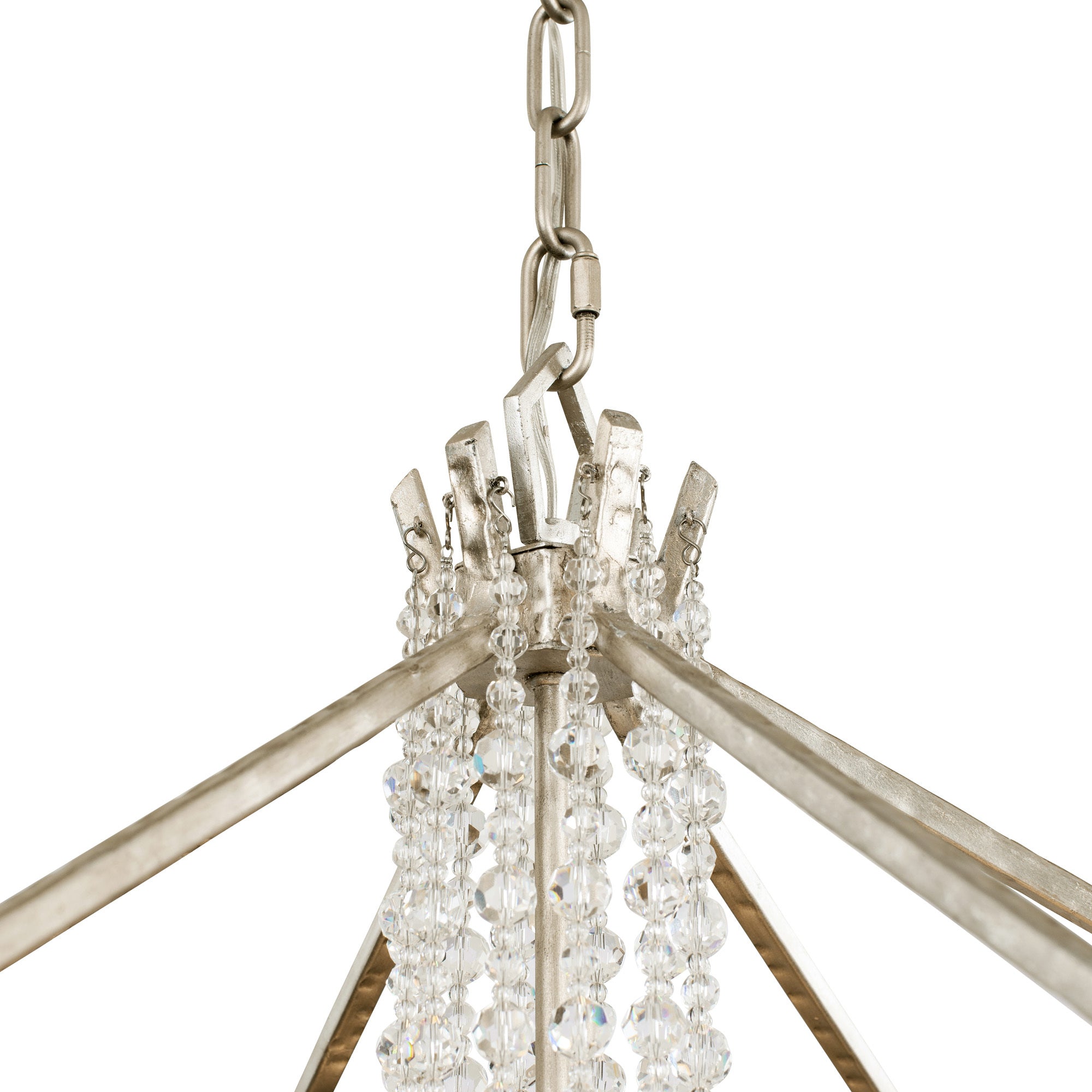 Barcelona 4 Light Crystal Pendant - Transcend Silver