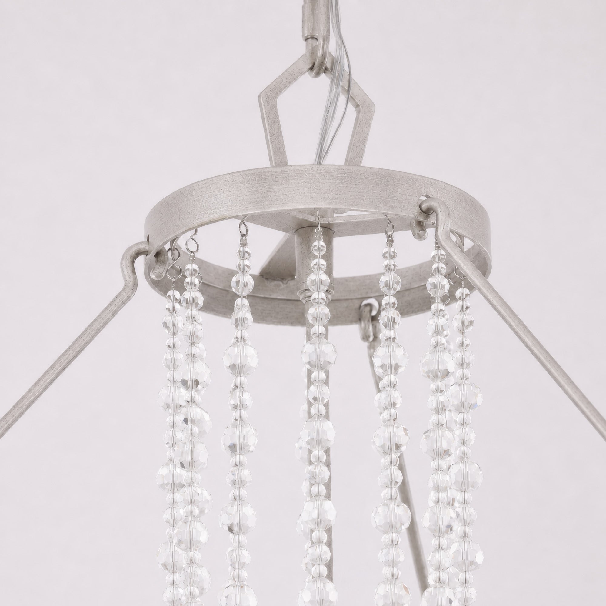 Barcelona 15 Light Pendant w/Shade - Transcend Silver
