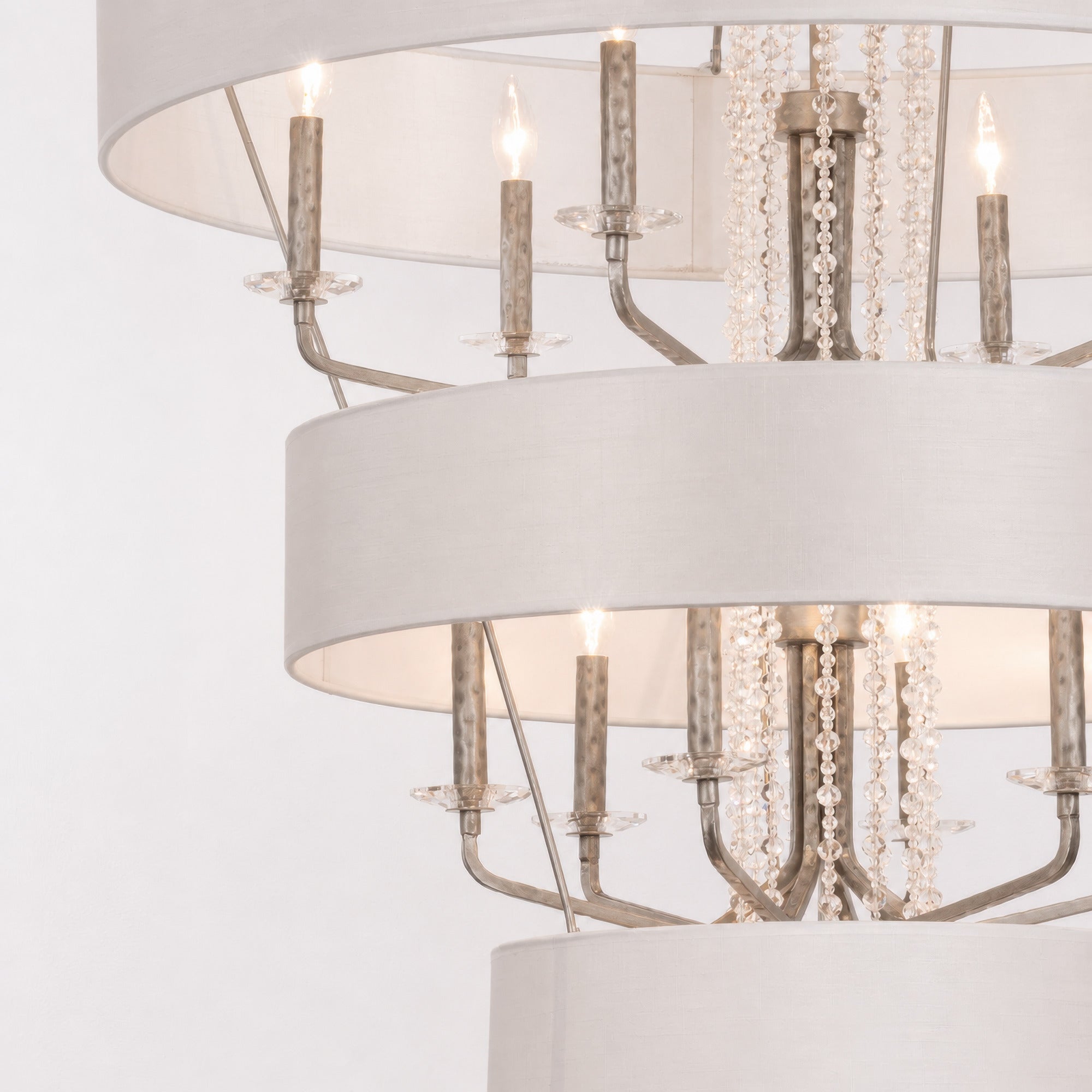 Barcelona 15 Light Pendant w/Shade - Transcend Silver