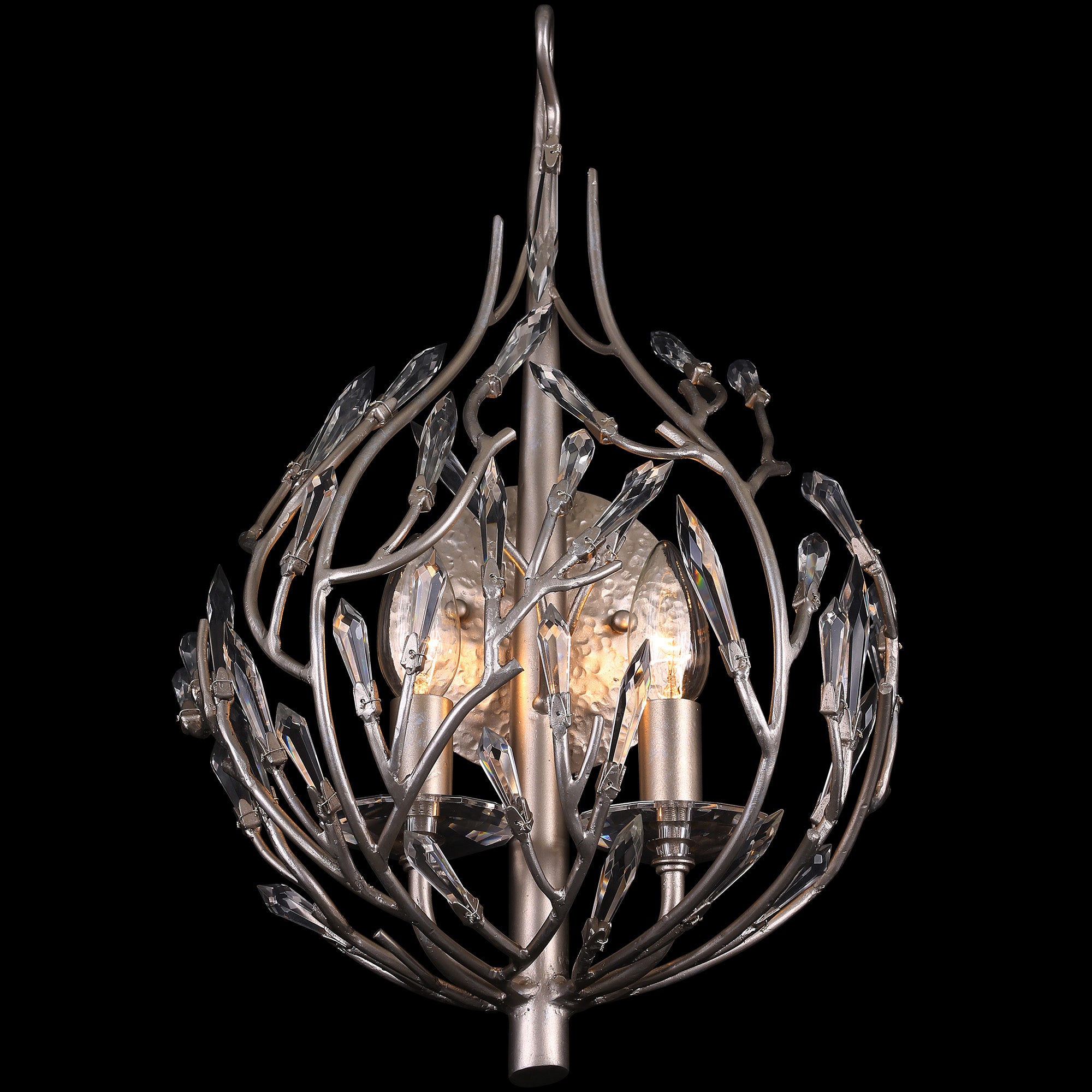 Bask 2 Light Crystal Sconce - Gold Dust