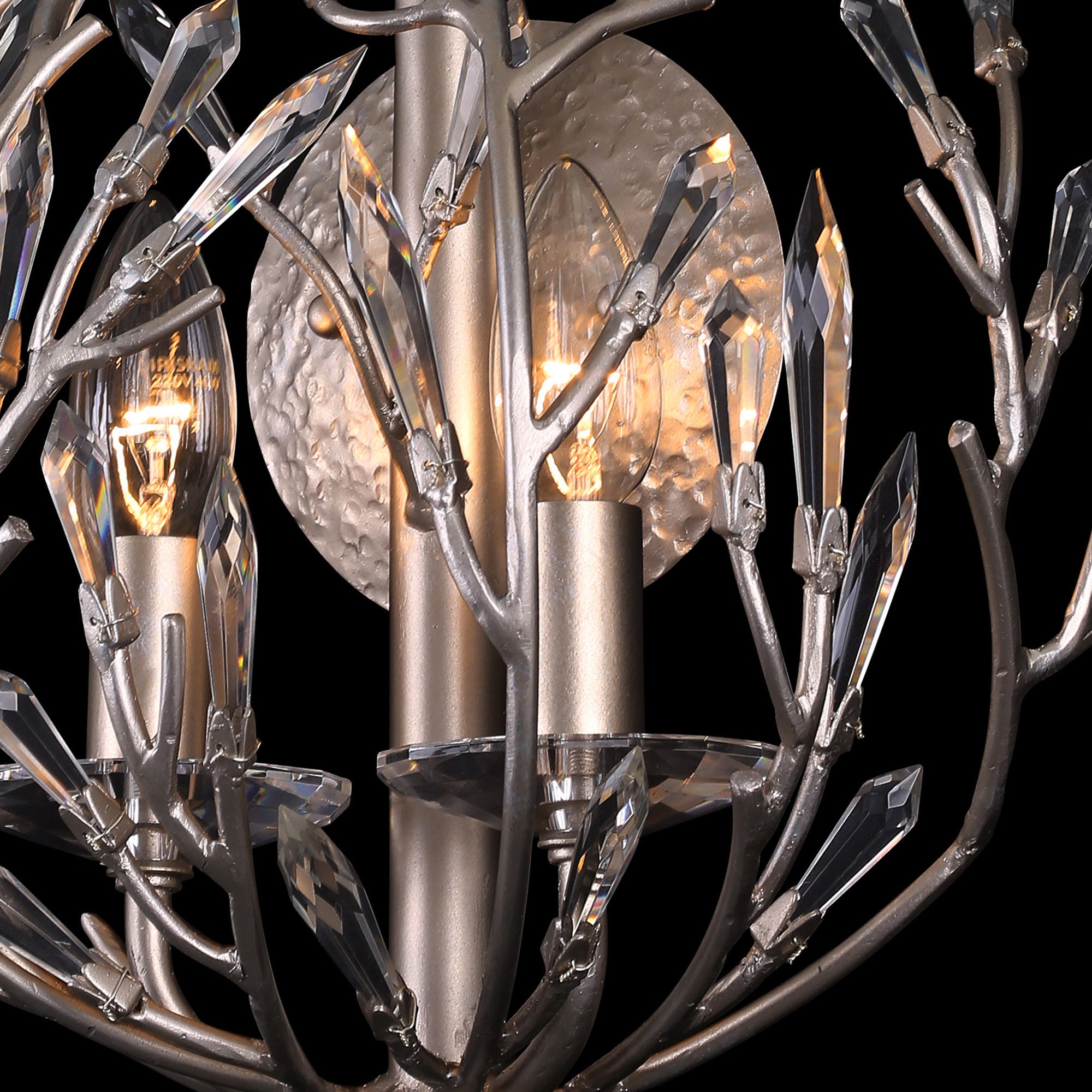 Bask 2 Light Crystal Sconce - Gold Dust