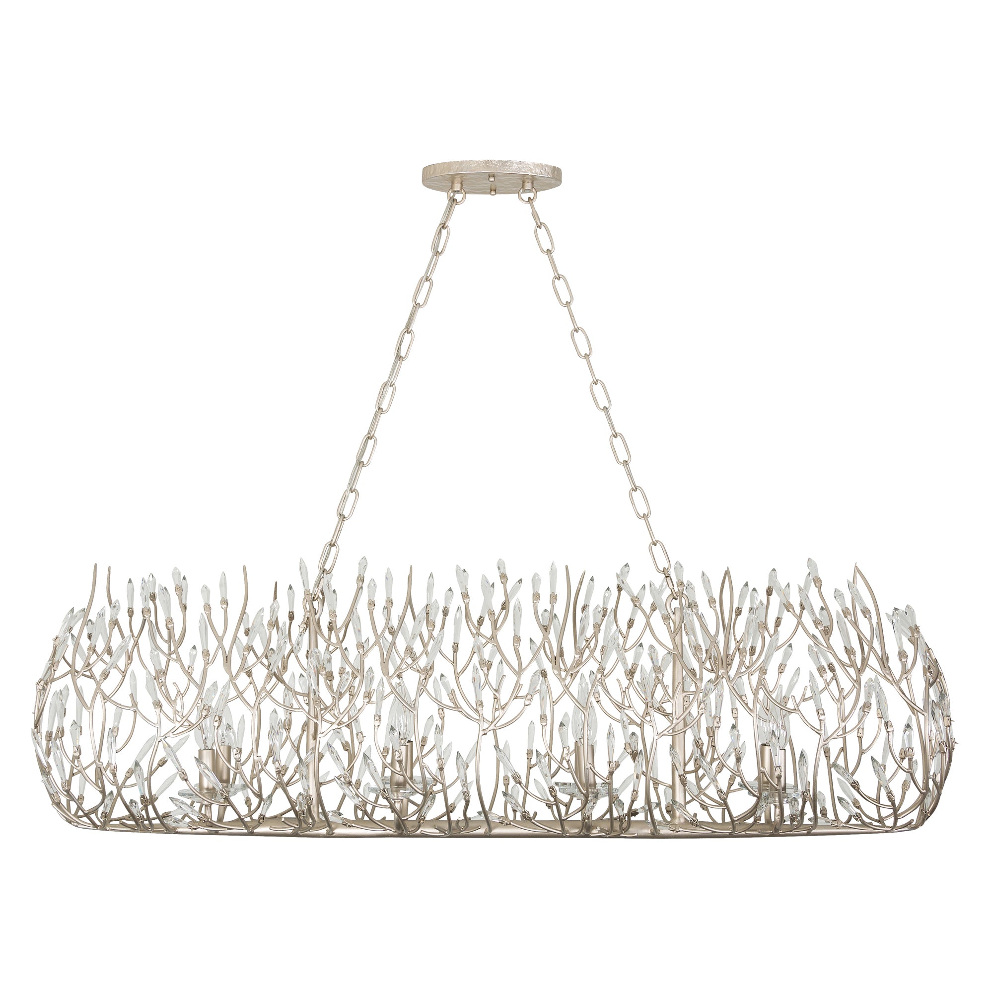 Bask 8 Light Crystal Linear Pendant - Gold Dust