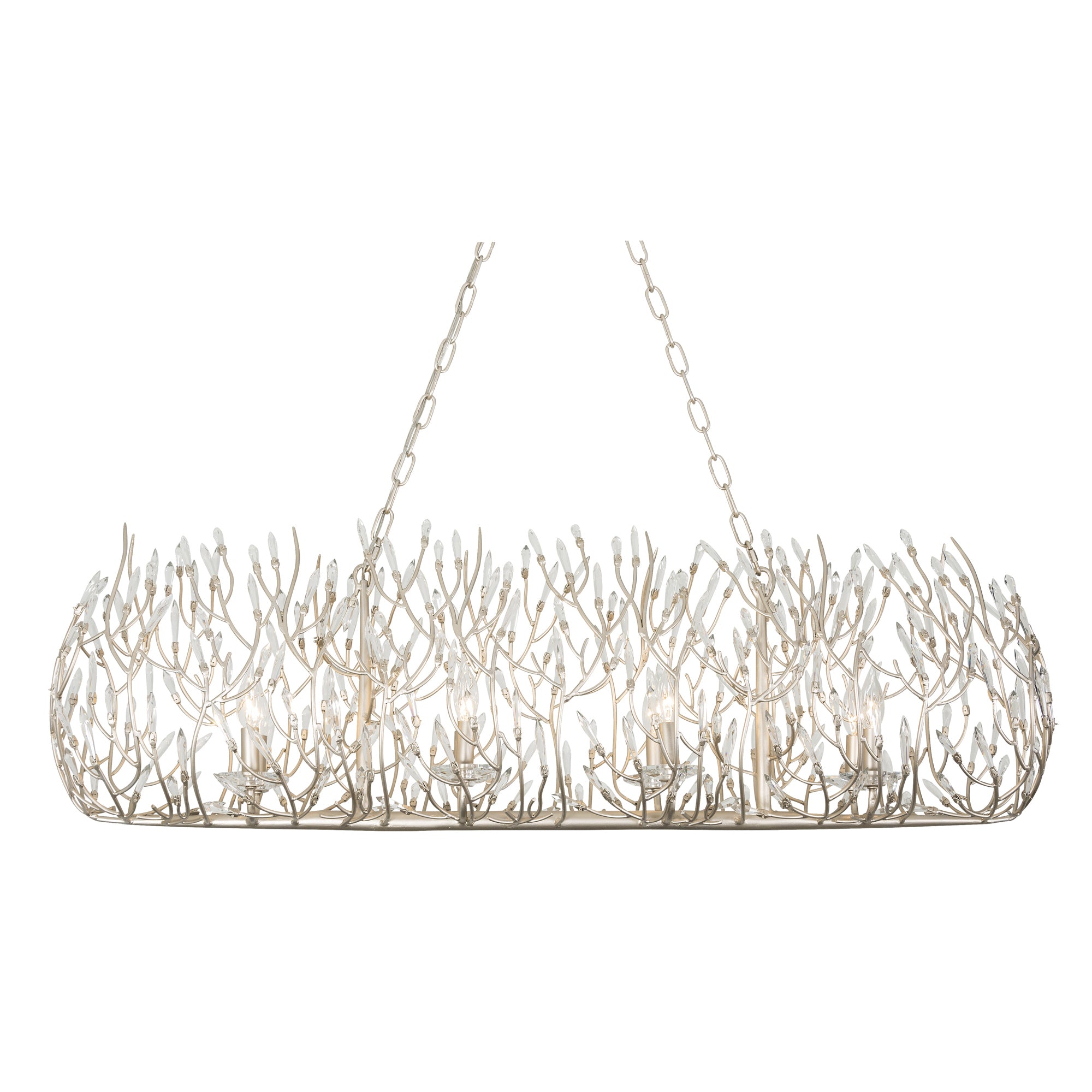 Bask 8 Light Crystal Linear Pendant - Gold Dust